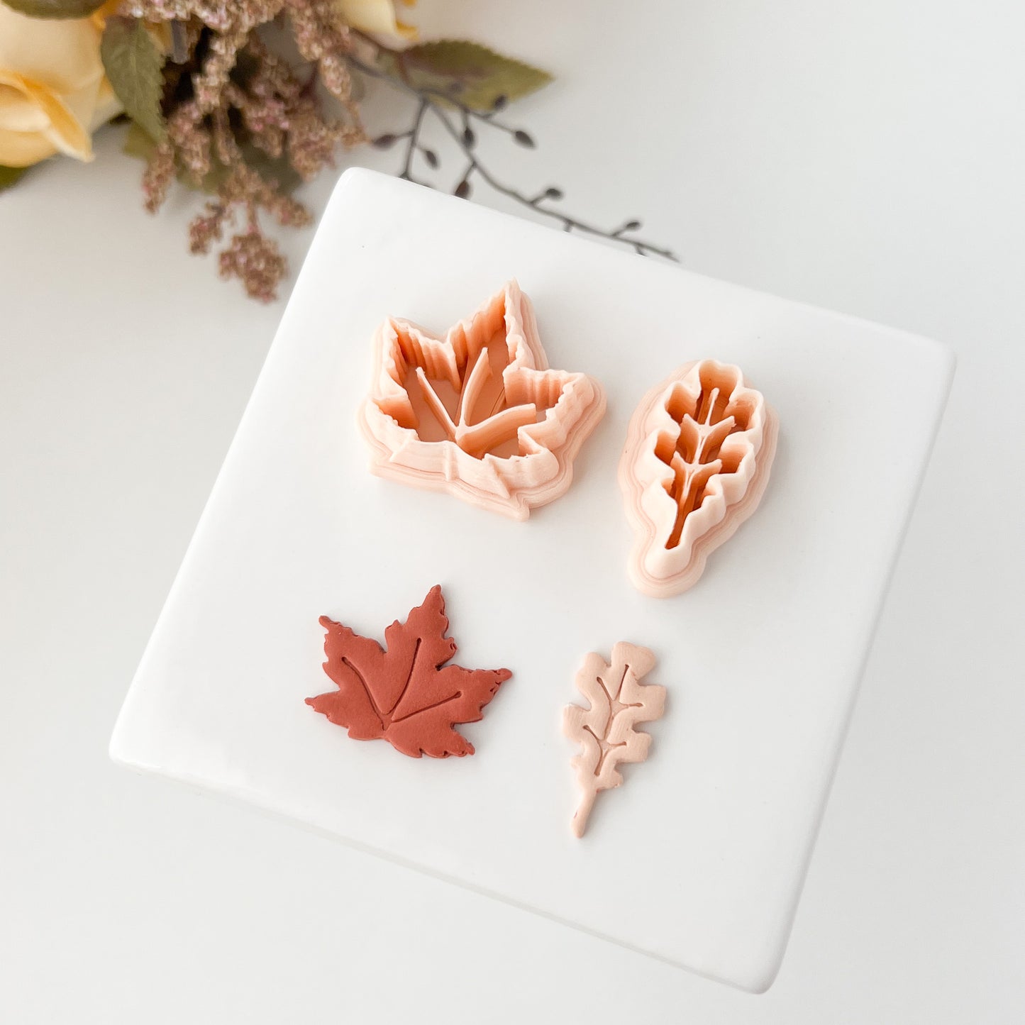 Fall Leaf Set Clay Cutter | Fall Leaf Polymer Clay Cutter Set for DIY Autumn Earrings Seasonal Jewelry Making and Handmade Fall Crafts