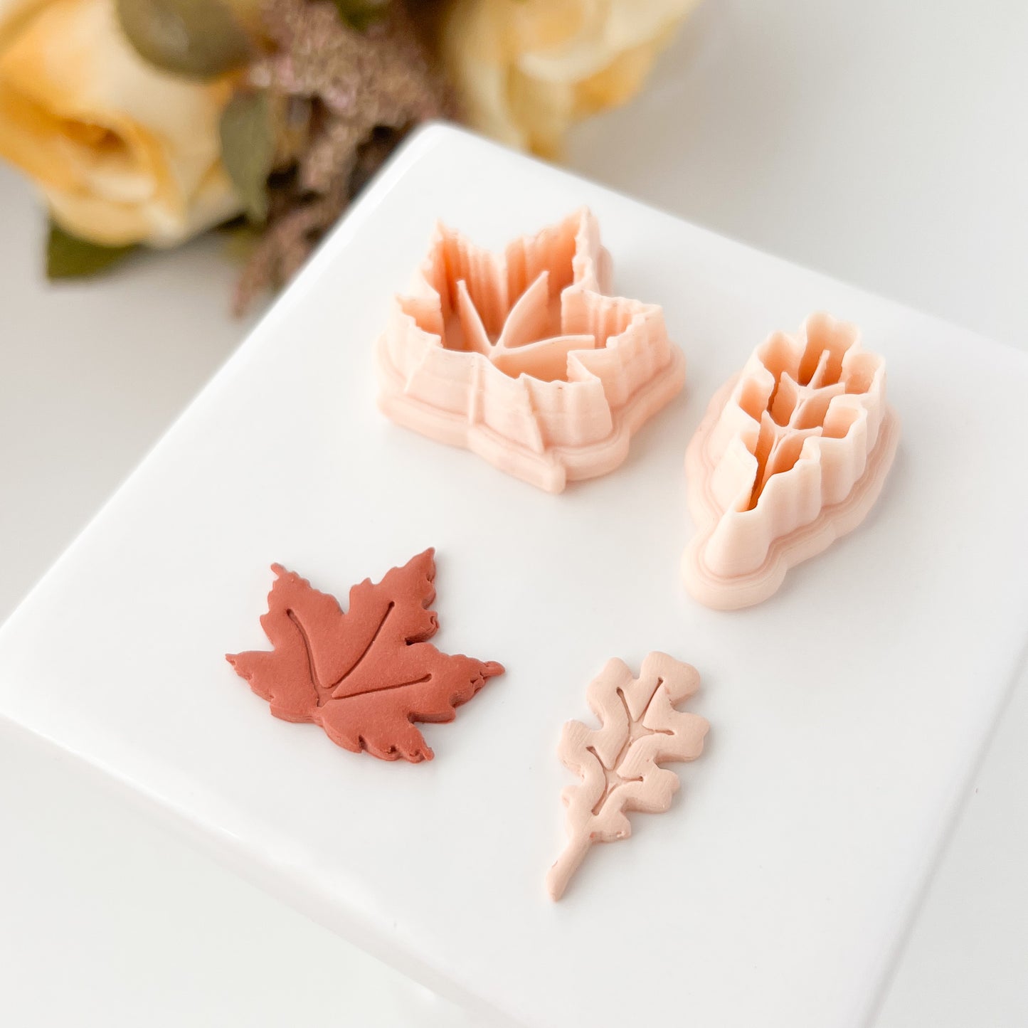 Fall Leaf Set Clay Cutter | Fall Leaf Polymer Clay Cutter Set for DIY Autumn Earrings Seasonal Jewelry Making and Handmade Fall Crafts