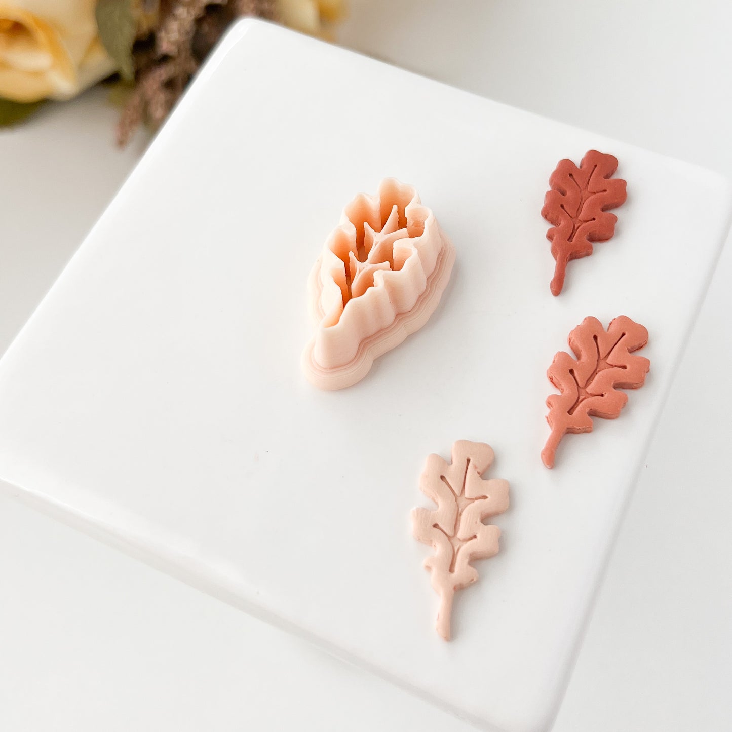 Oak Leaf Clay Cutter | Fall Oak Leaf Polymer Clay Cutter for Nature-Inspired Earrings and Jewelry
