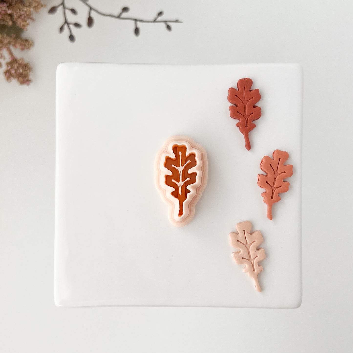 Oak Leaf Clay Cutter | Fall Oak Leaf Polymer Clay Cutter for Nature-Inspired Earrings and Jewelry