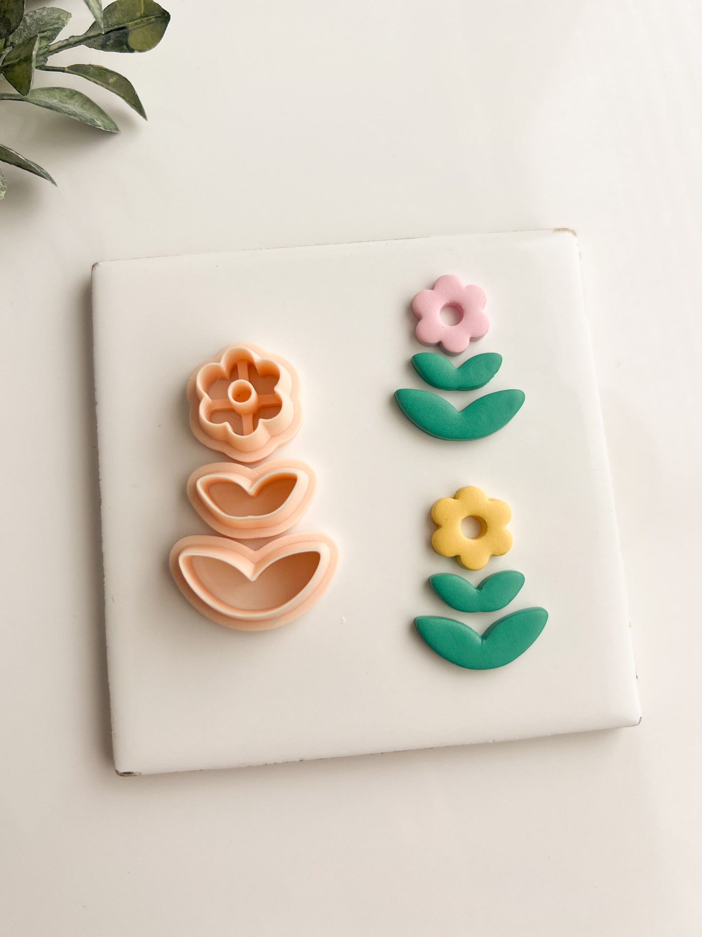 Floral Shape Dangle No. 1 Clay Cutter | Floral Dangle Polymer Clay Cutter for Handmade Earrings DIY Jewelry and Botanical Crafting