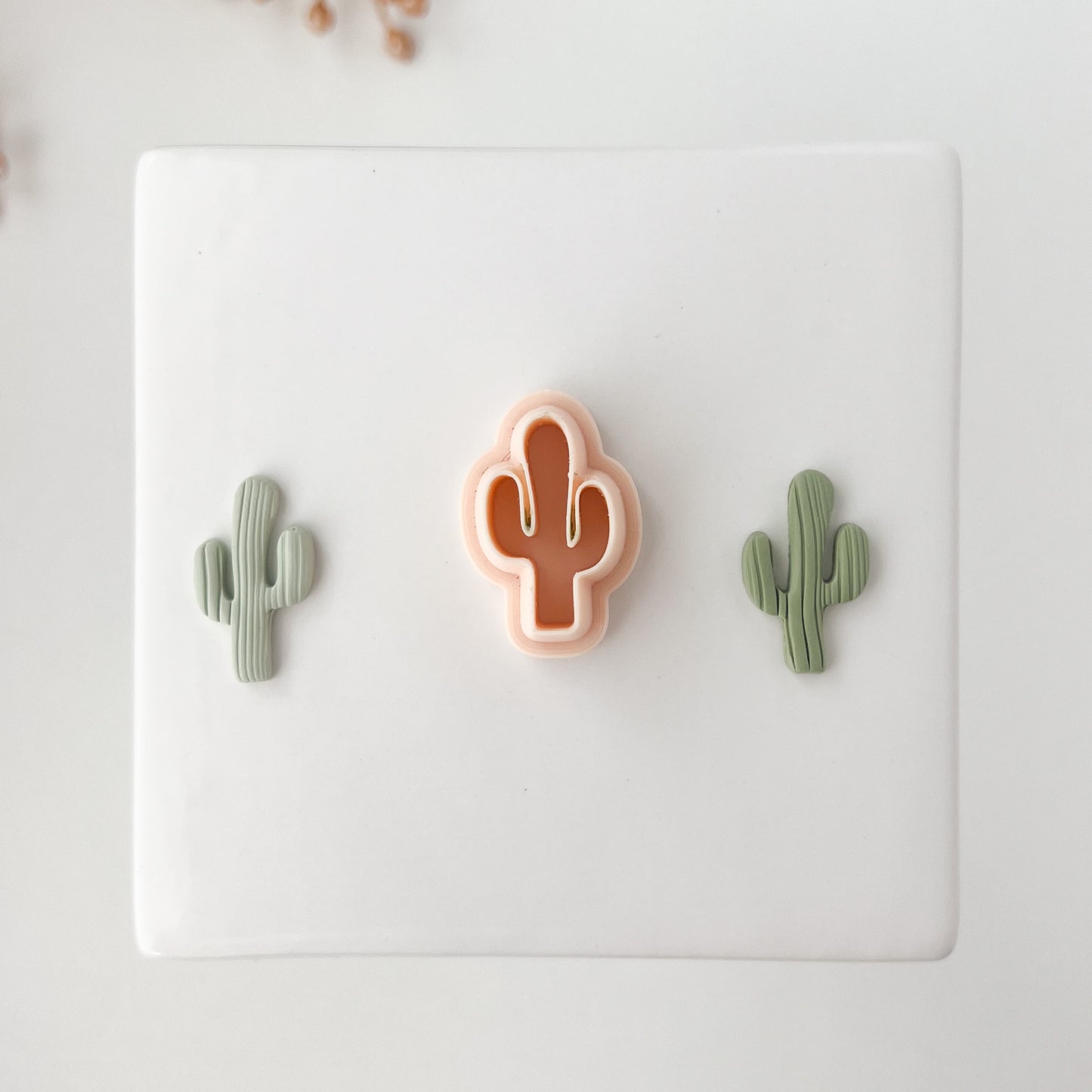 Cactus No. 1 Clay Cutter | Cactus No. 1 Polymer Clay Cutter for DIY Boho Earrings Desert-Themed Jewelry and Handmade Plant Accessories