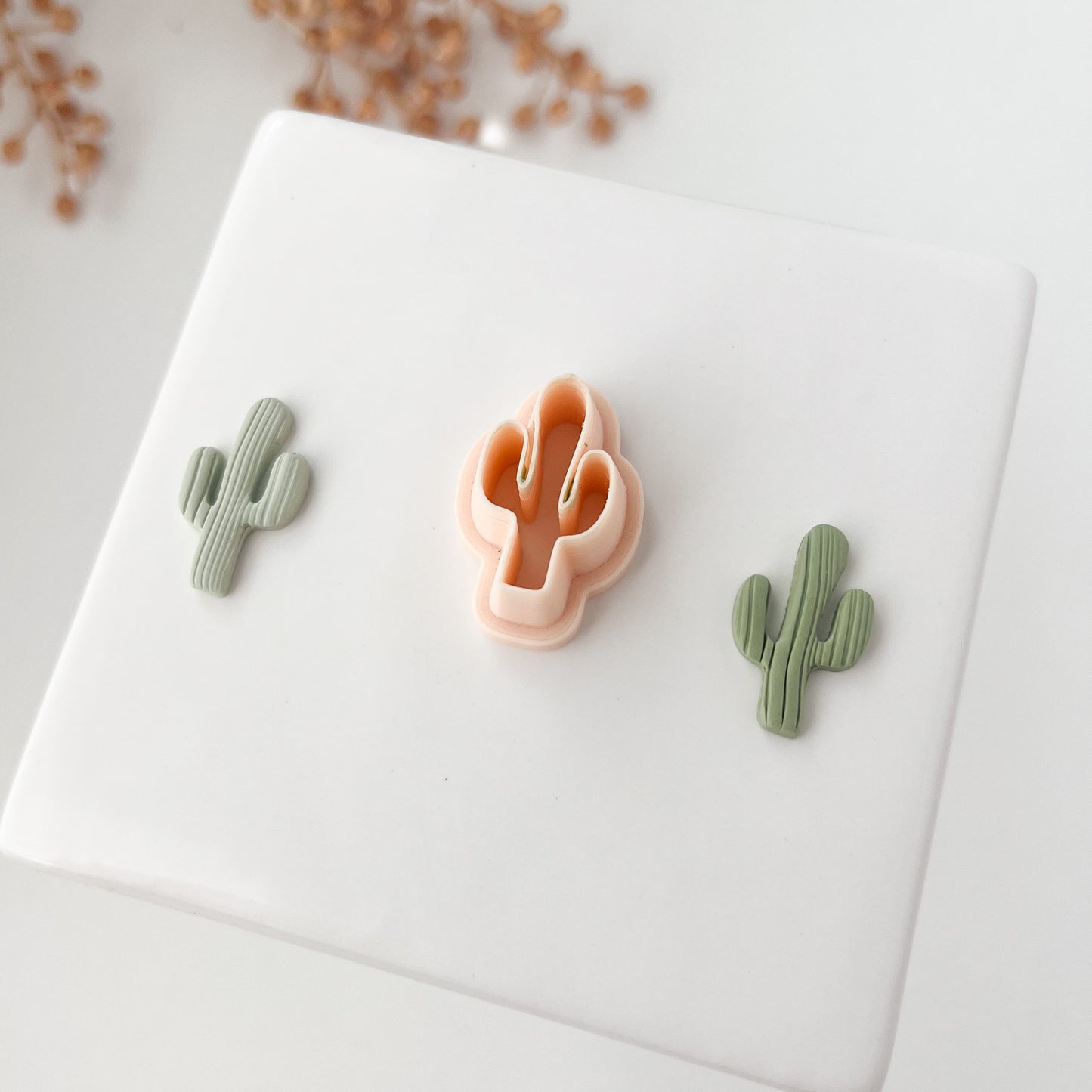 Cactus No. 1 Clay Cutter | Cactus No. 1 Polymer Clay Cutter for DIY Boho Earrings Desert-Themed Jewelry and Handmade Plant Accessories