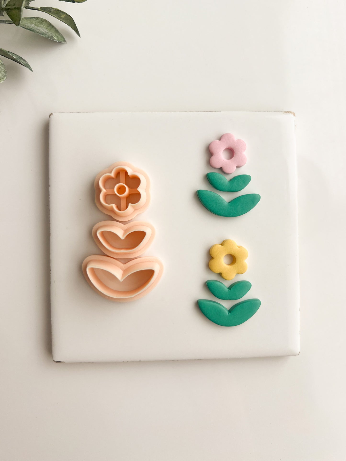 Floral Shape Dangle No. 1 Clay Cutter | Floral Dangle Polymer Clay Cutter for Handmade Earrings DIY Jewelry and Botanical Crafting
