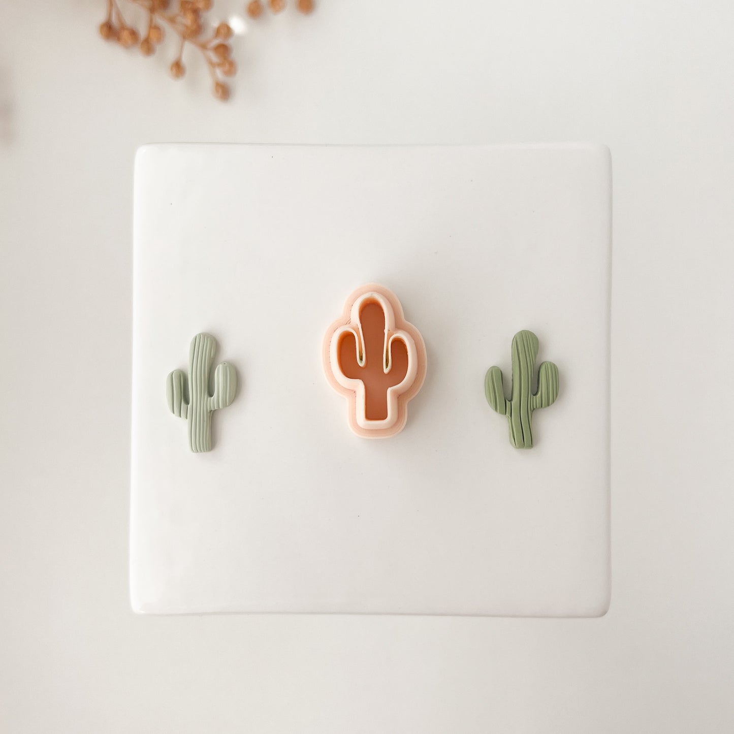 Cactus No. 1 Clay Cutter | Cactus No. 1 Polymer Clay Cutter for DIY Boho Earrings Desert-Themed Jewelry and Handmade Plant Accessories