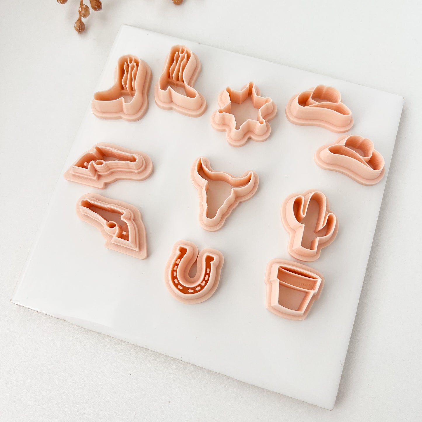 Western Small Bundle Clay Cutter Set | Polymer Clay Cutters for Western Earrings, Jewelry and Cowboy Crafts