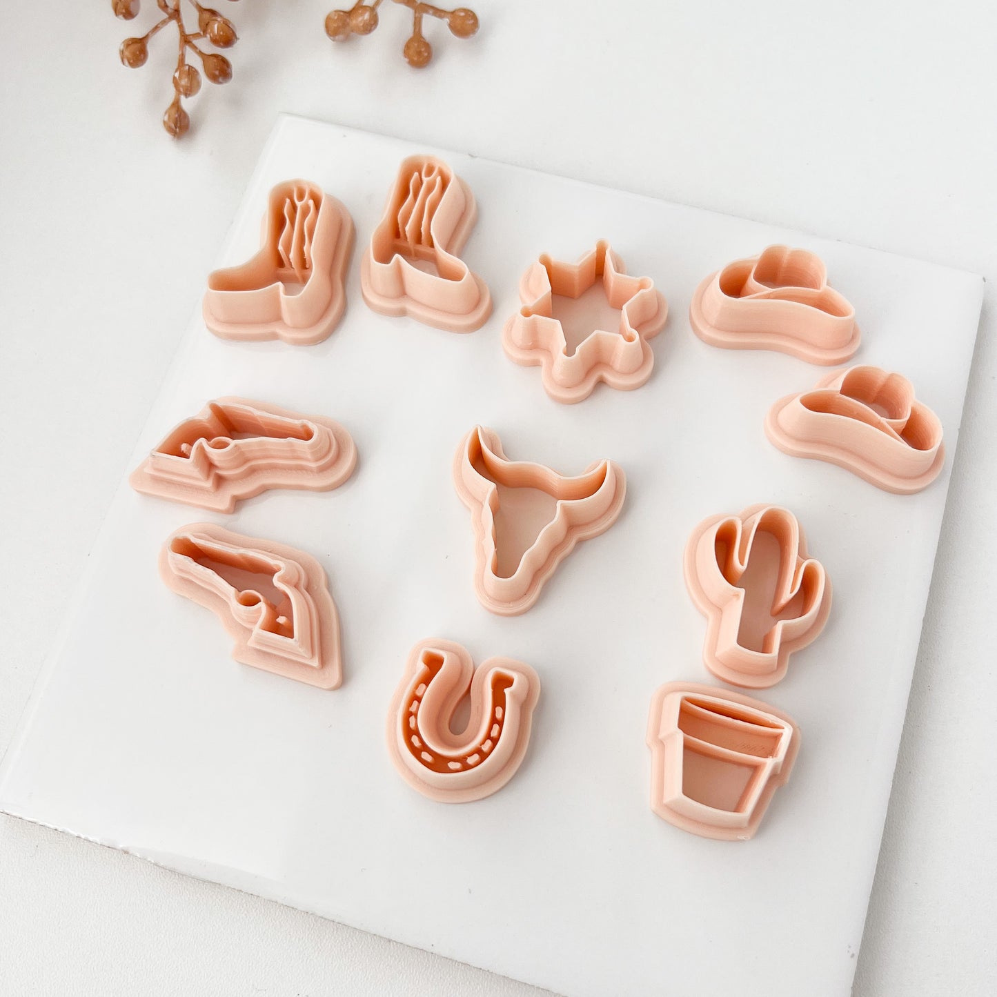 Western Small Bundle Clay Cutter Set | Polymer Clay Cutters for Western Earrings, Jewelry and Cowboy Crafts