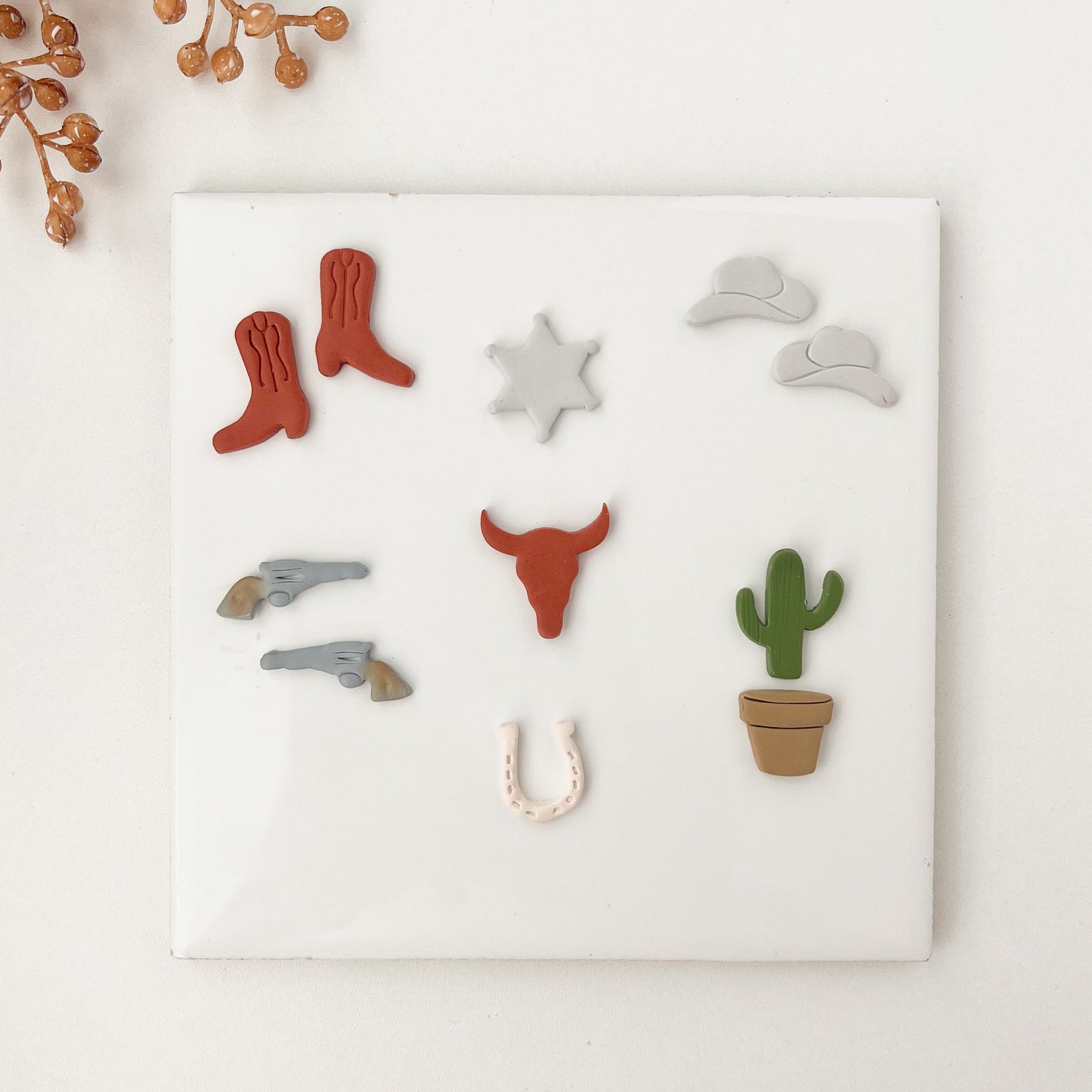 Western Small Bundle Clay Cutter Set | Polymer Clay Cutters for Western Earrings, Jewelry and Cowboy Crafts
