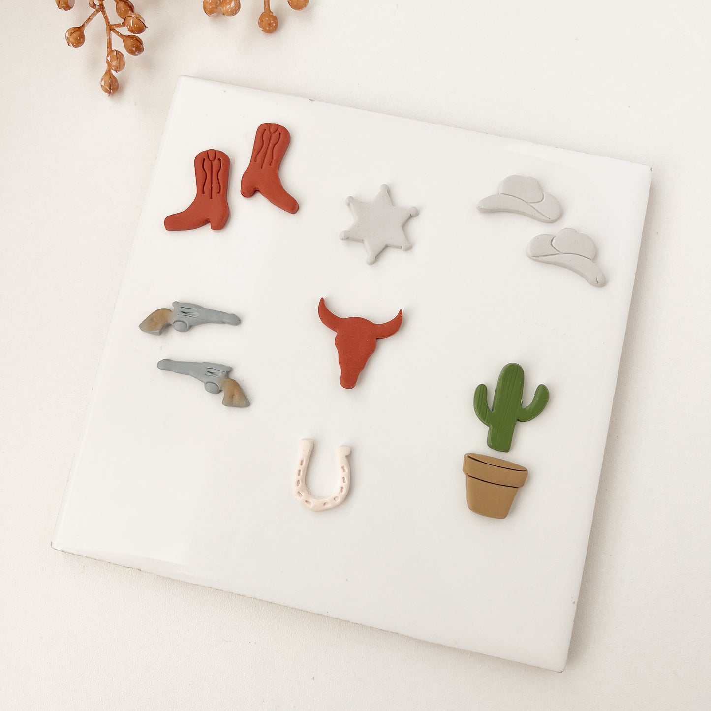 Western Small Bundle Clay Cutter Set | Polymer Clay Cutters for Western Earrings, Jewelry and Cowboy Crafts