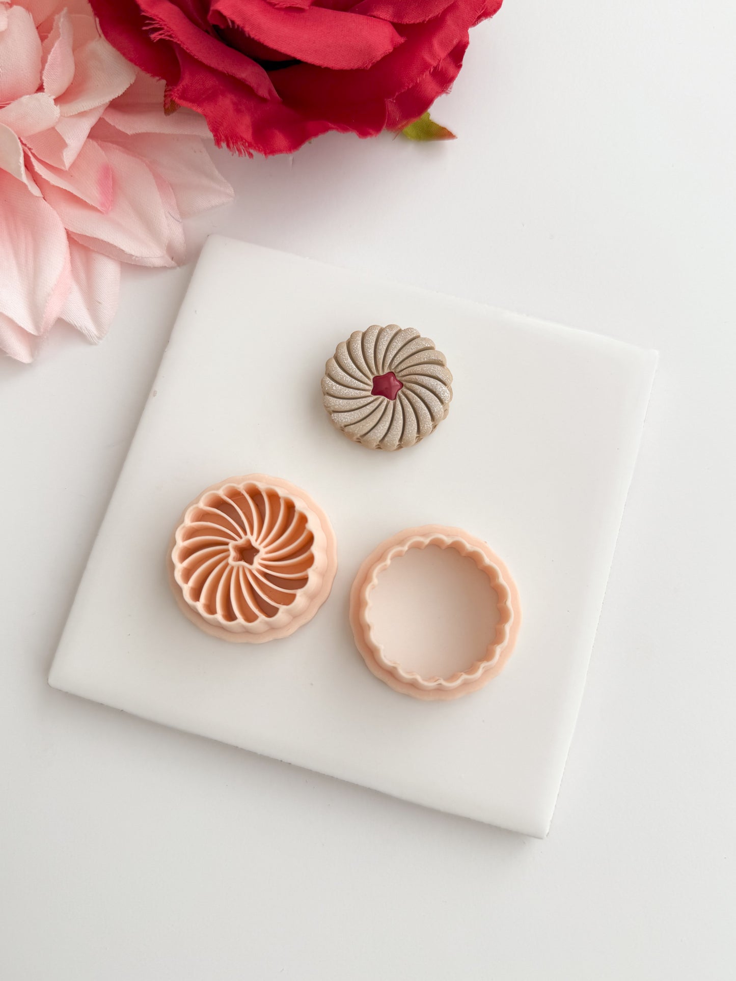 Star Jam Biscuit Clay Cutter | Star Jam Biscuit Polymer Clay Cutter for DIY Food Earrings Dessert Jewelry and Handmade Pastry Accessories