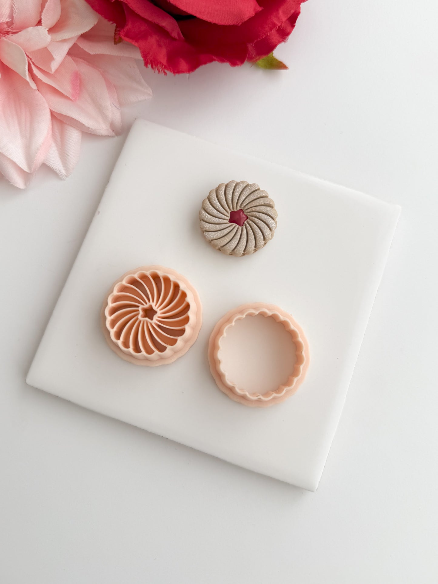Star Jam Biscuit Clay Cutter | Star Jam Biscuit Polymer Clay Cutter for DIY Food Earrings Dessert Jewelry and Handmade Pastry Accessories