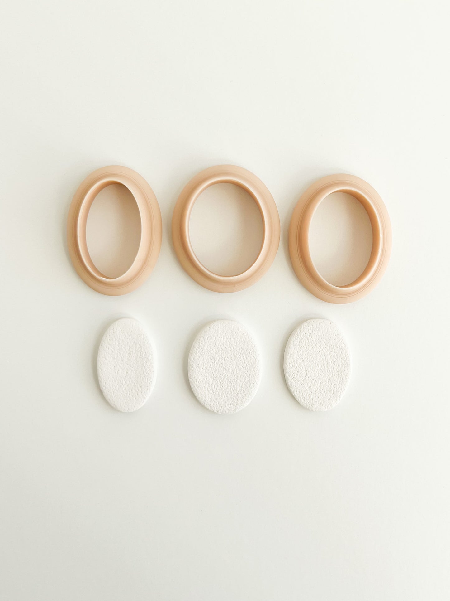 Oval Set Clay Cutters | Geometric Oval Polymer Clay Cutter Set for DIY Earrings and Jewelry