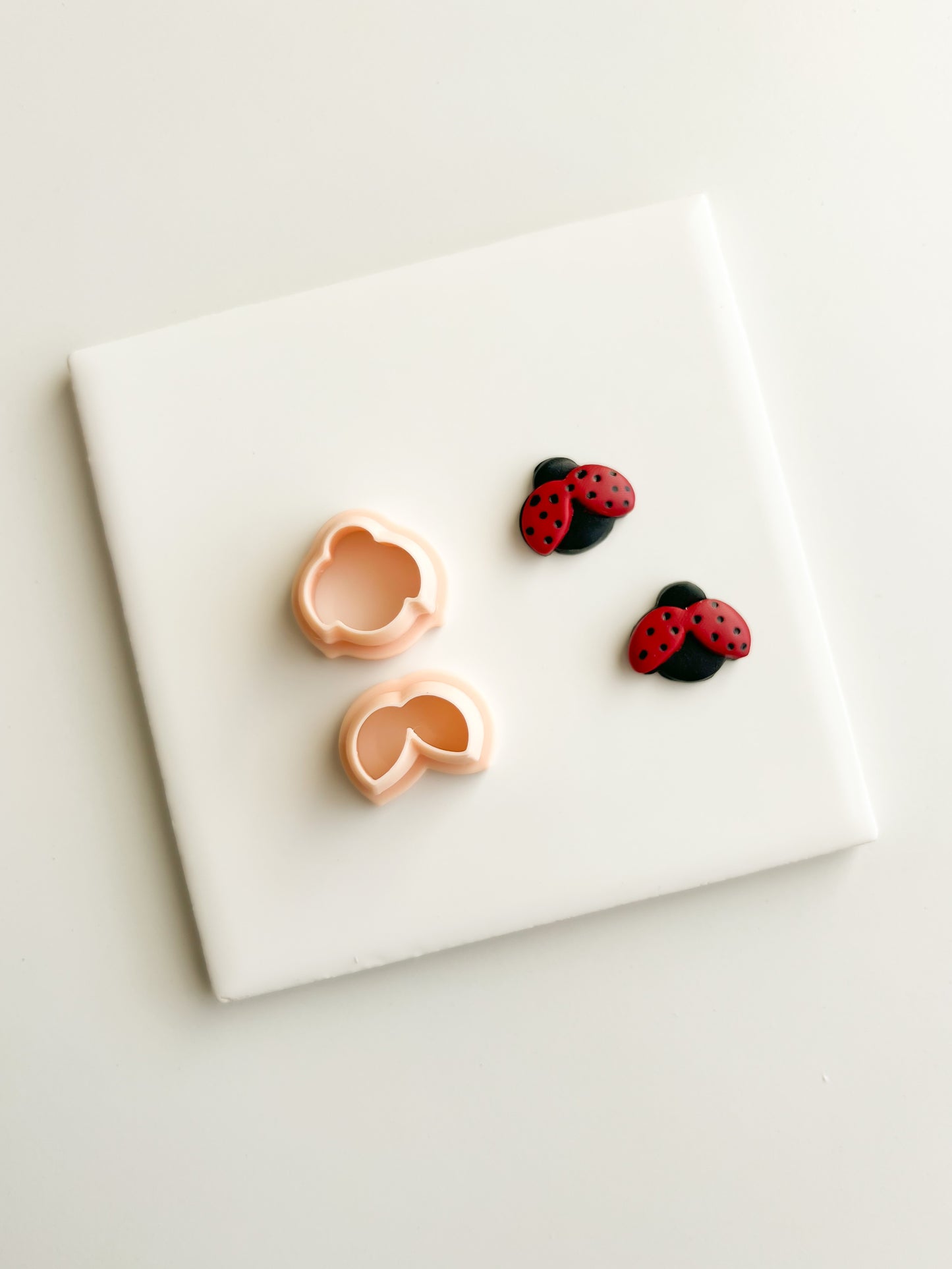 Ladybug Clay Cutter | Ladybug Polymer Clay Cutter for DIY Garden Earrings Nature-Themed Jewelry and Handmade Cute Accessories