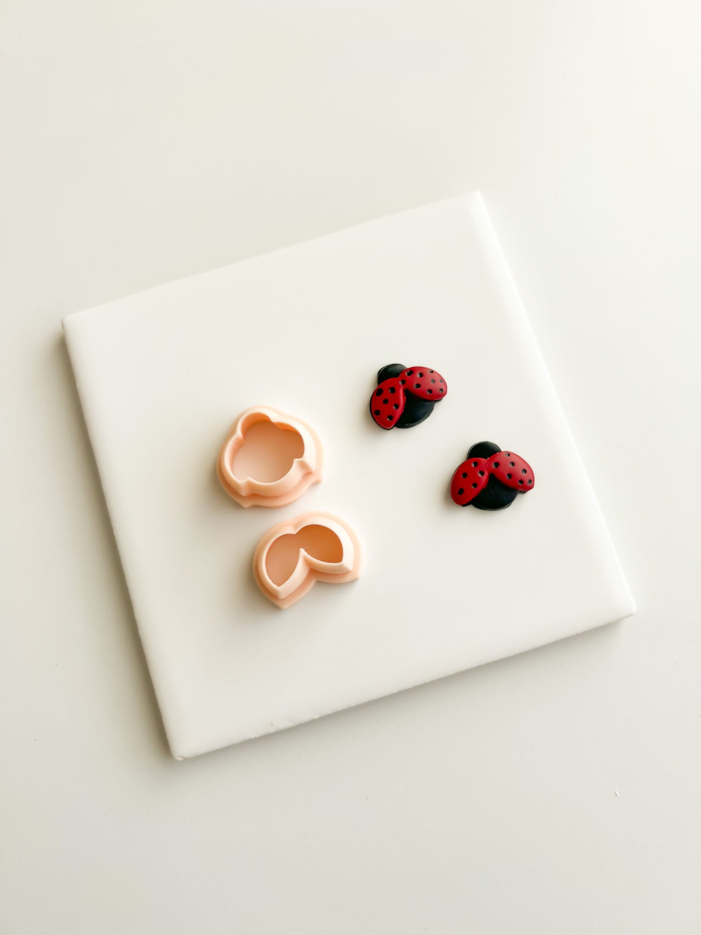 Ladybug Clay Cutter | Ladybug Polymer Clay Cutter for DIY Garden Earrings Nature-Themed Jewelry and Handmade Cute Accessories