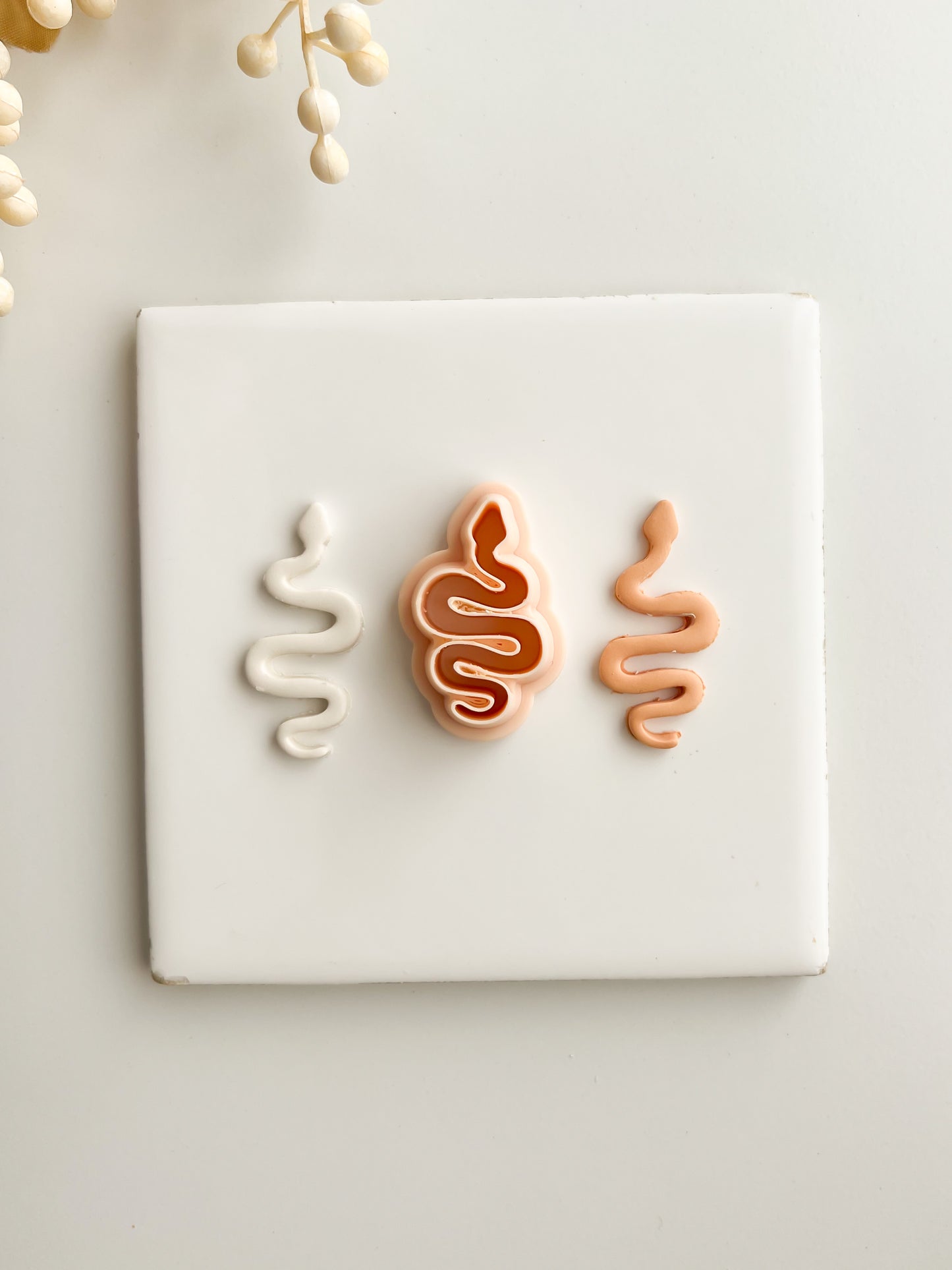 Snake Mirrored Set Clay Cutter | Snake Mirrored Set Polymer Clay Cutter for DIY Gothic Earrings Unique-Themed Jewelry and Handmade Edgy Accessories