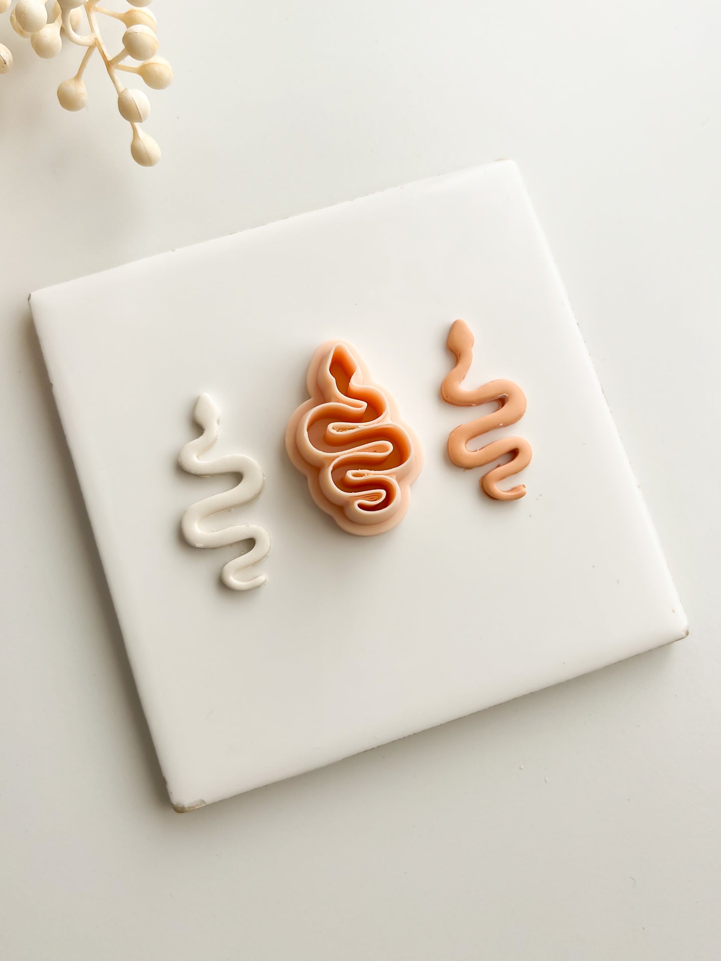 Snake Mirrored Set Clay Cutter | Snake Mirrored Set Polymer Clay Cutter for DIY Gothic Earrings Unique-Themed Jewelry and Handmade Edgy Accessories