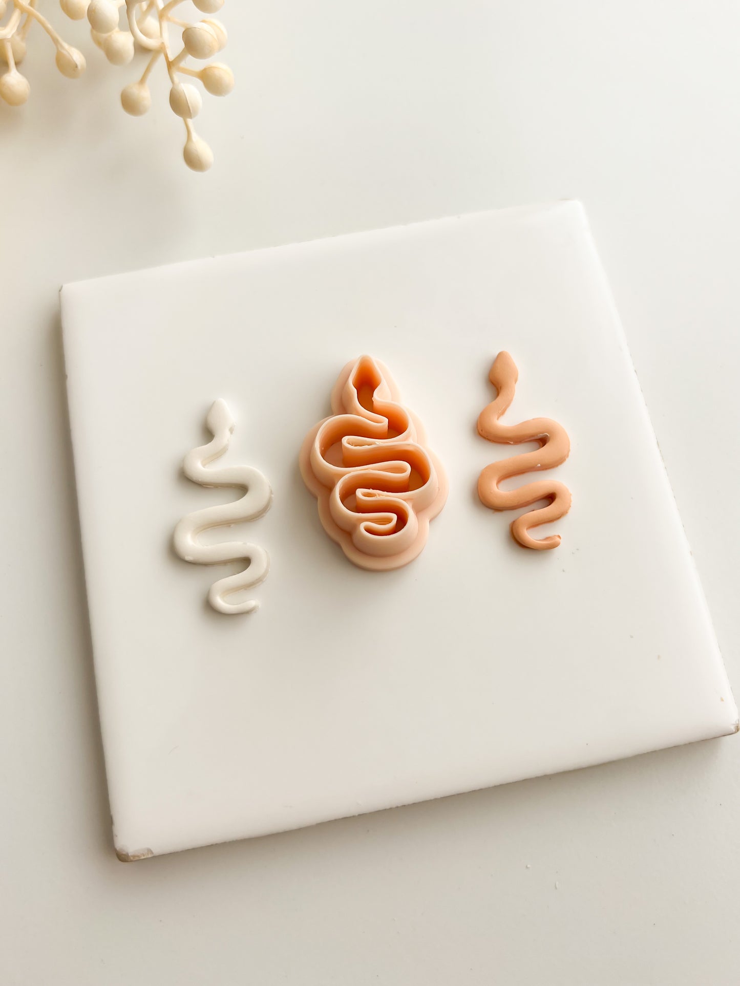 Snake Mirrored Set Clay Cutter | Snake Mirrored Set Polymer Clay Cutter for DIY Gothic Earrings Unique-Themed Jewelry and Handmade Edgy Accessories