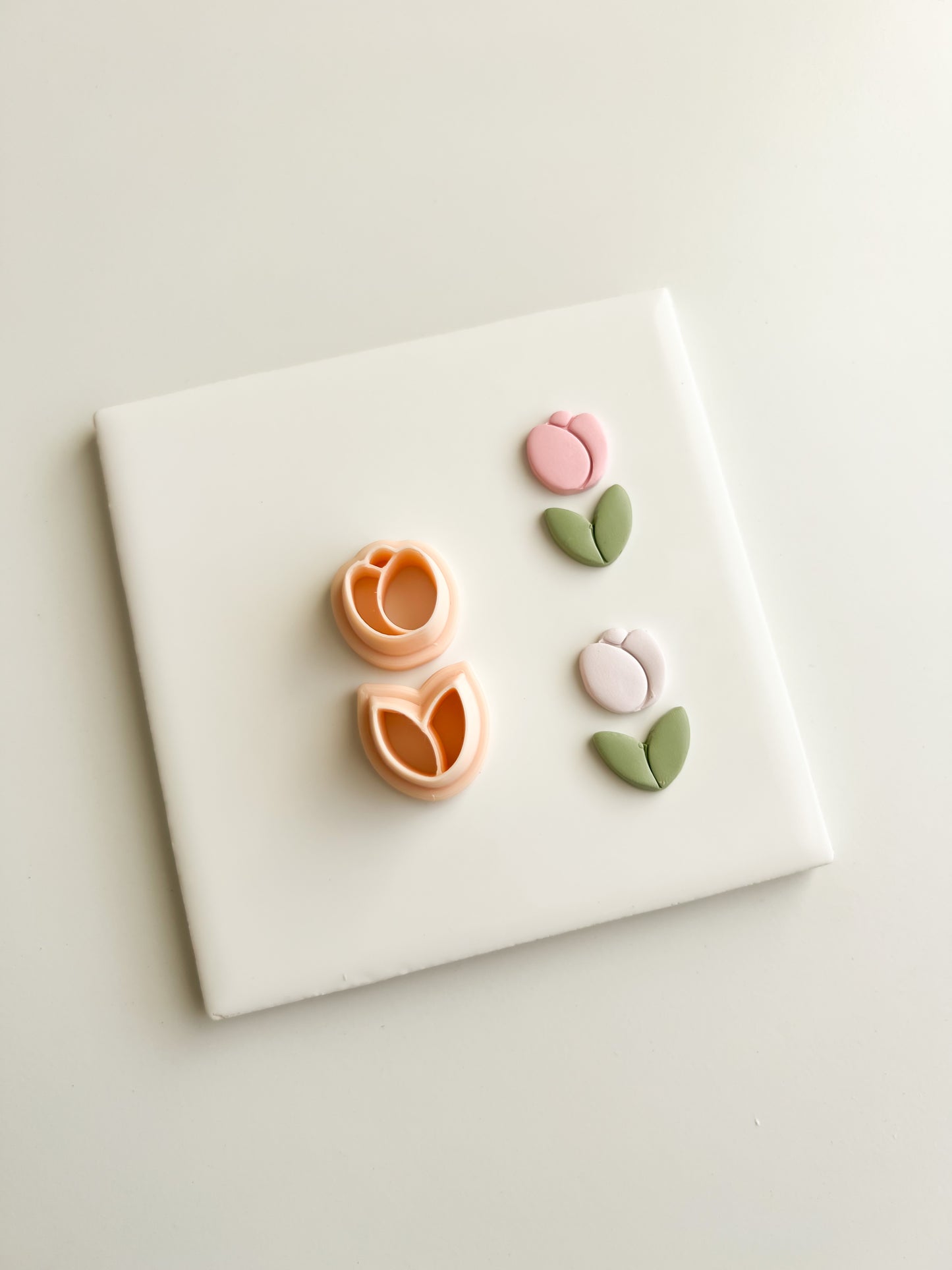 Tulip No. 1 Clay Cutter | Tulip No. 1 Polymer Clay Cutter for DIY Spring Earrings Floral Jewelry and Handmade Botanical Accessories