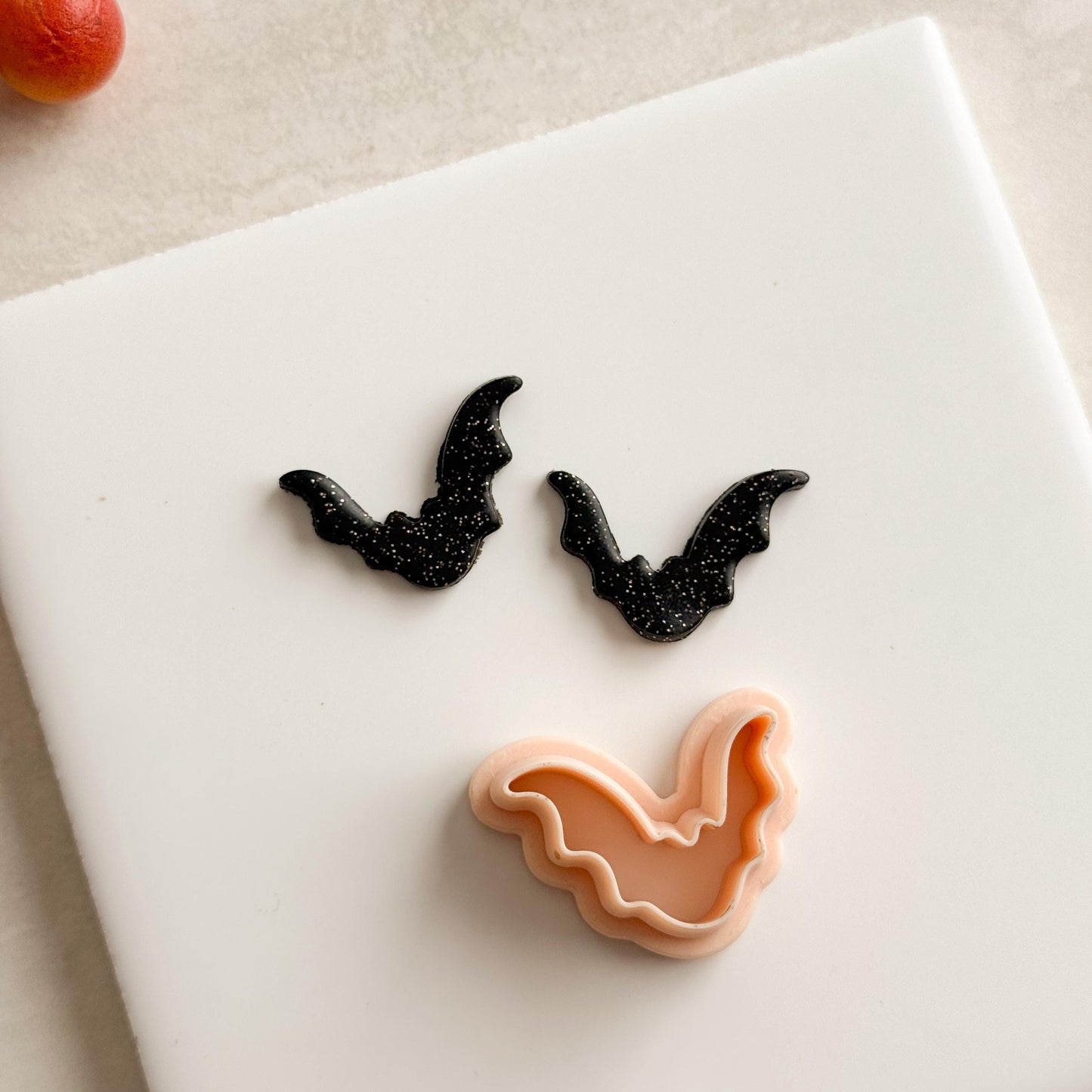 2025 Bat No. 5 | Bat Shape Spooky Scary Halloween Fall Embossed Polymer Clay Tools for Autumn Earrings & Crafts