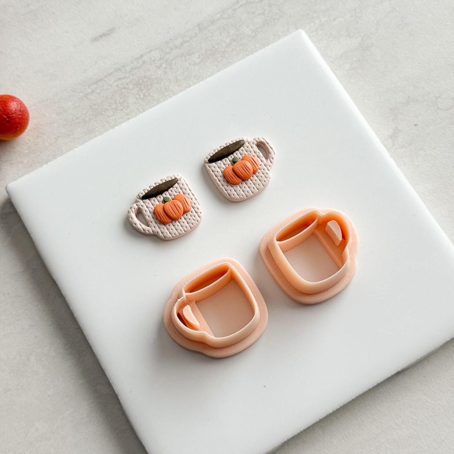 2025 Coffee Mug No. 1 (Set of 2) | Embossed Coffee Mug Cozy Fall Embossed Polymer Clay Tools for Autumn Earrings & Crafts