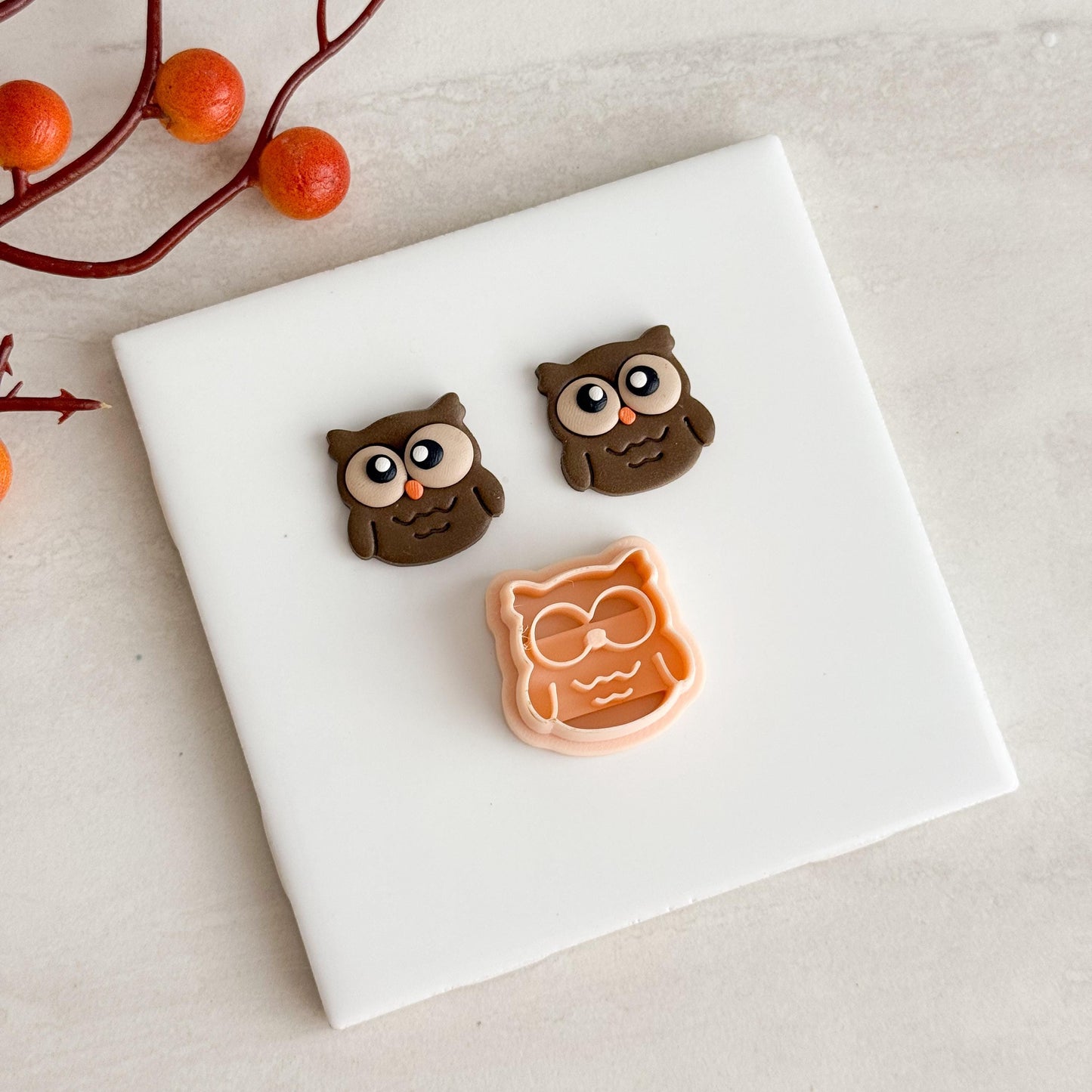2025 Cute Owl Clay Cutter | Forest Animal Polymer Clay Cutter for Fall Earrings and Woodland Crafts
