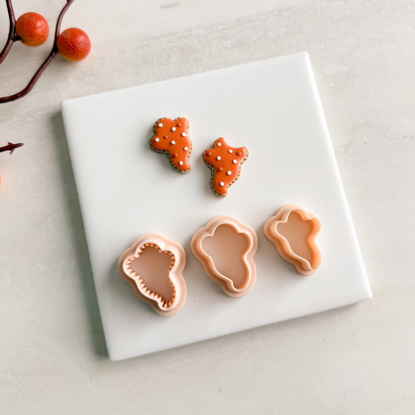 2025 Ghost Pop Tart Clay Cutter | Cute Halloween Ghost Polymer Clay Cutter Poptart Dessert Fall Earrings