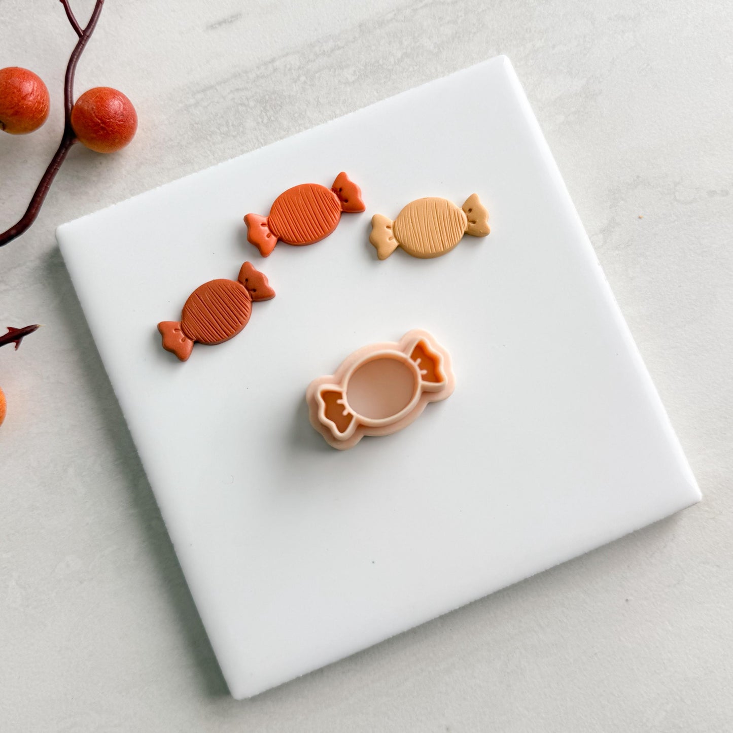 2025 Halloween Candy Clay Cutter | Polymer Clay Cutter for Spooky Fall Earrings and Trick-or-Treat Crafts