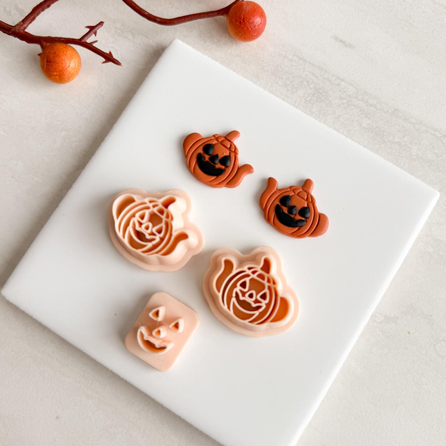 2025 Jack O Lantern Teapot | Jack-o’-Lantern Teapot Polymer Clay Cutter for Halloween Earrings and Fall Theme