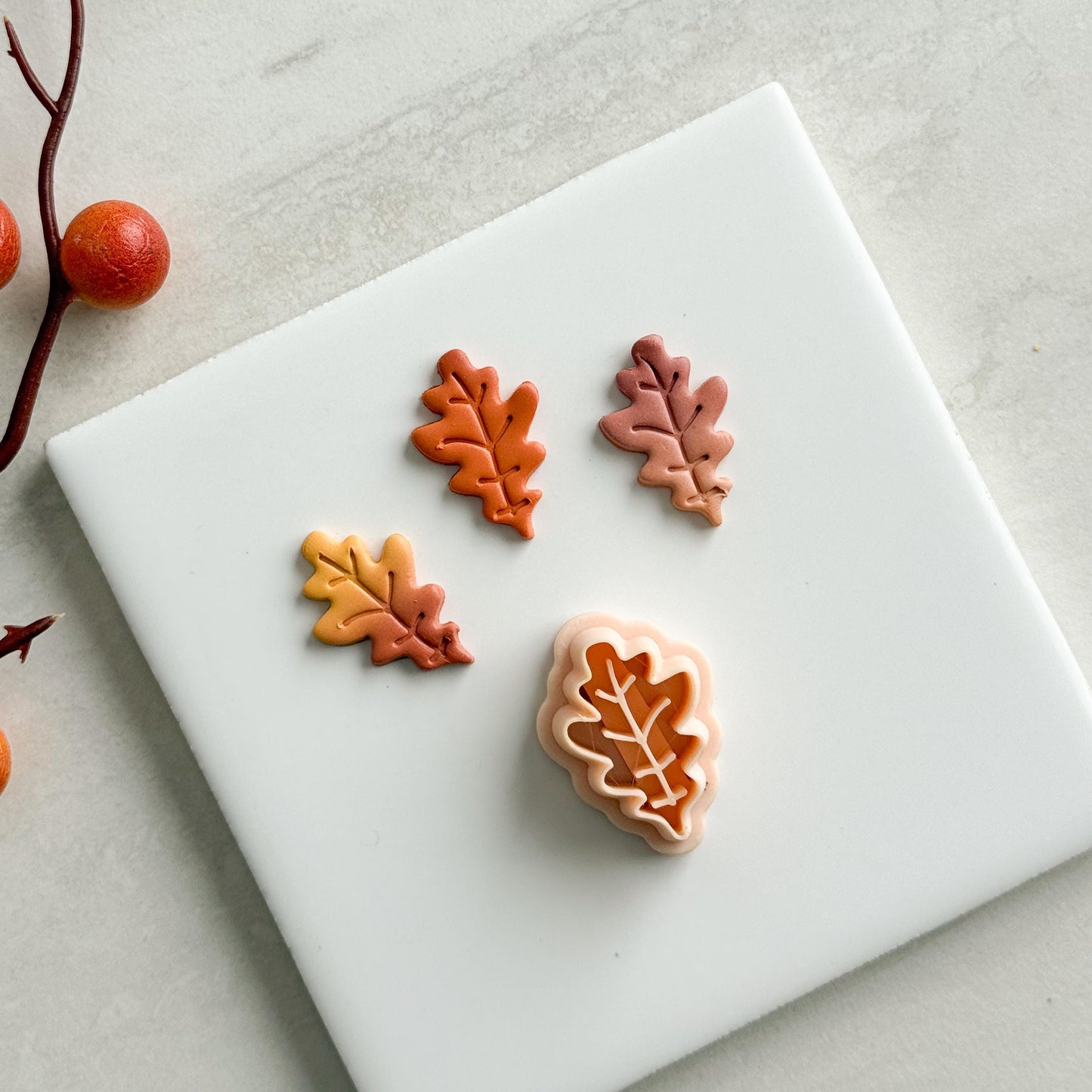 2025 Oak Leaf Clay Cutter | Fall Leaf Polymer Clay Cutter for Autumn Earrings and Cozy Nature Crafts