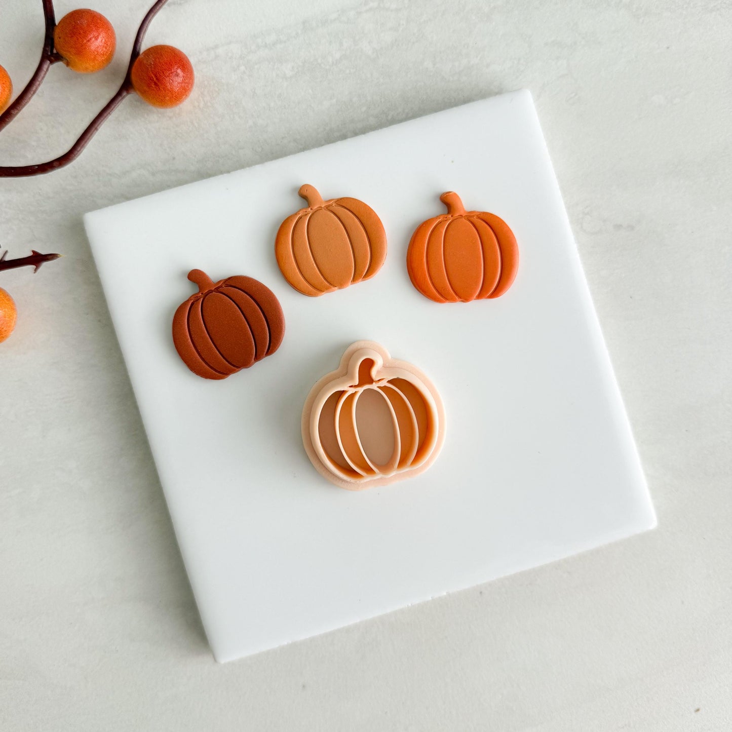 2025 Pumpkin Clay Cutter No. 2 | Rounded Pumpkin Polymer Clay Cutter for Fall Earrings and Cozy Autumn Crafts