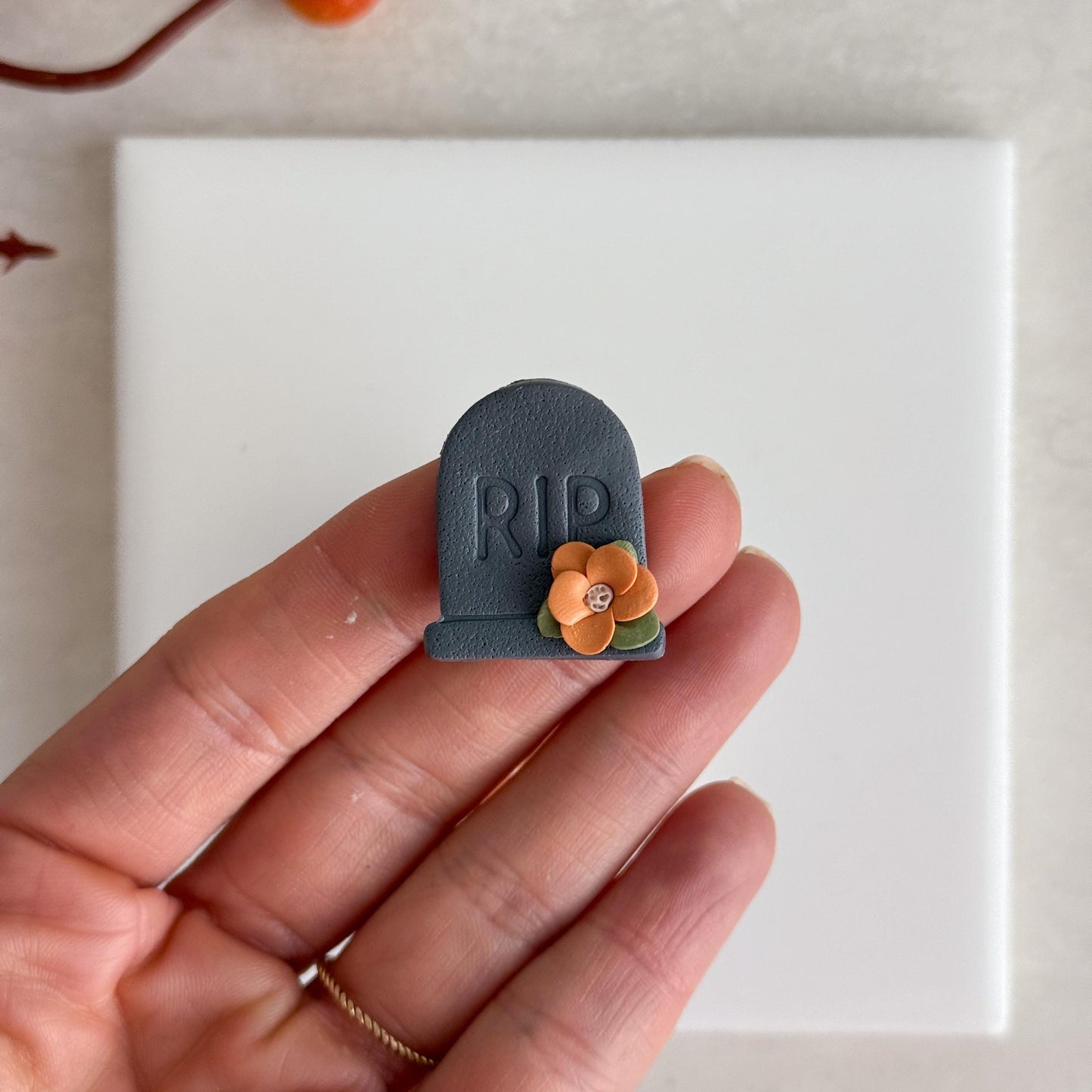 2025 Tombstone No. 3 Clay Cutter | Spooky Halloween Gravestone Polymer Clay Cutter for Fall Earrings and Crafts