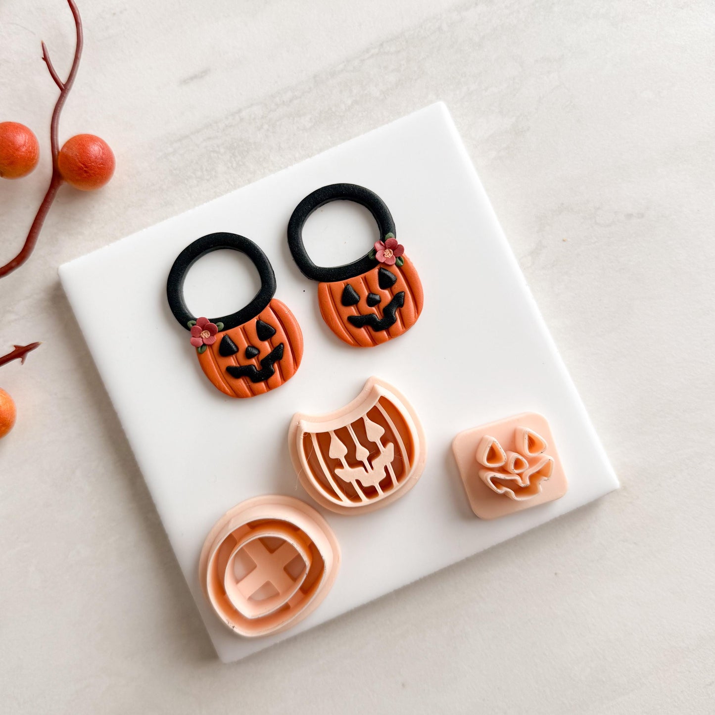 2025 Trick or Treat Bag | Jack O Lantern Cute Halloween Fall Theme Builder Polymer Clay Cutter