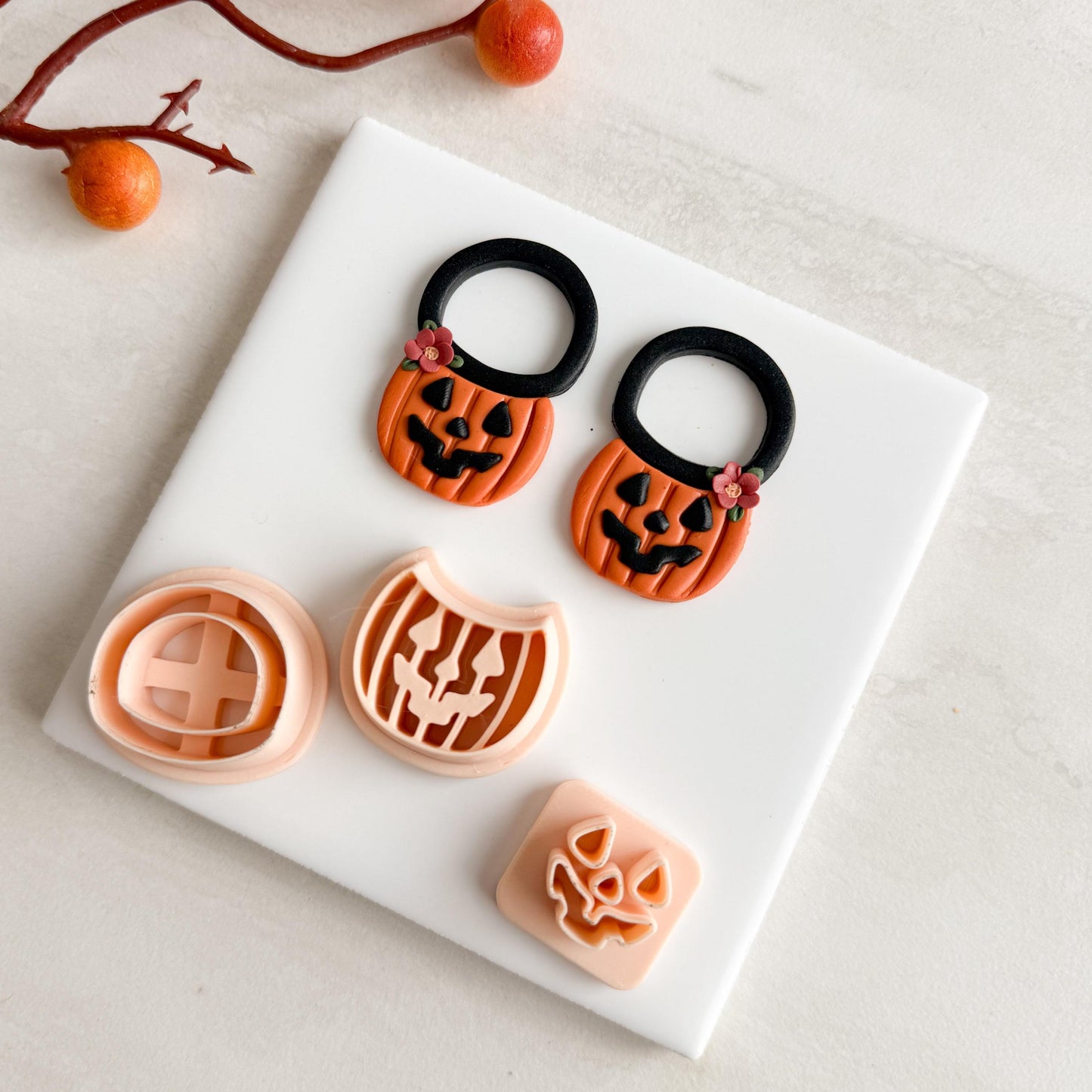 2025 Trick or Treat Bag | Jack O Lantern Cute Halloween Fall Theme Builder Polymer Clay Cutter