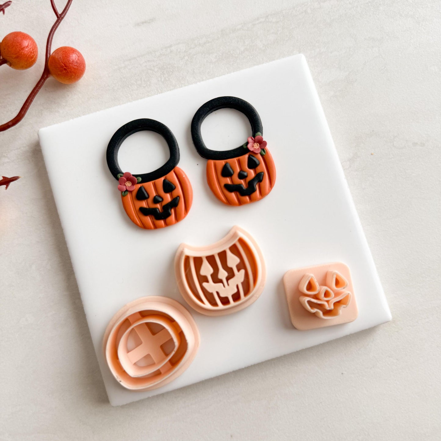 2025 Trick or Treat Bag | Jack O Lantern Cute Halloween Fall Theme Builder Polymer Clay Cutter