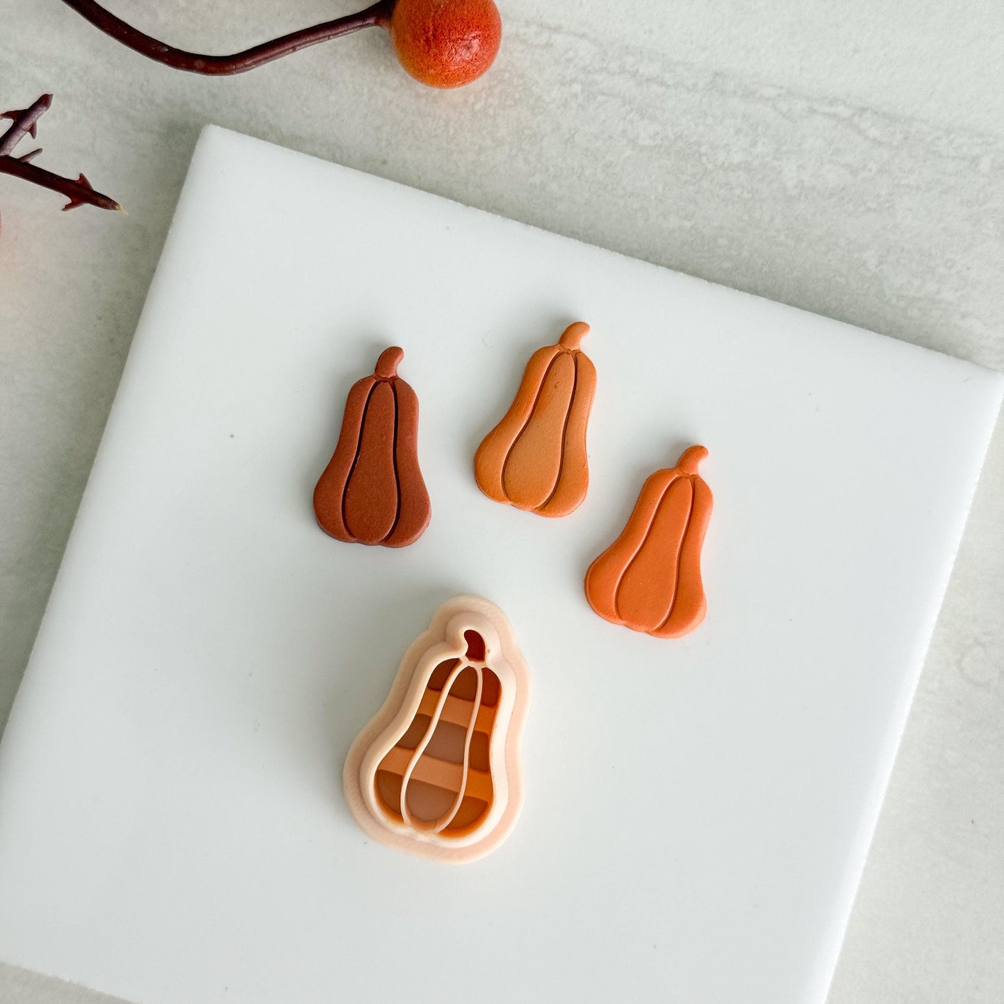 2025 Pumpkin Clay Cutter No. 1 | Rounded Pumpkin Polymer Clay Cutter for Fall Earrings and Cozy Autumn Crafts