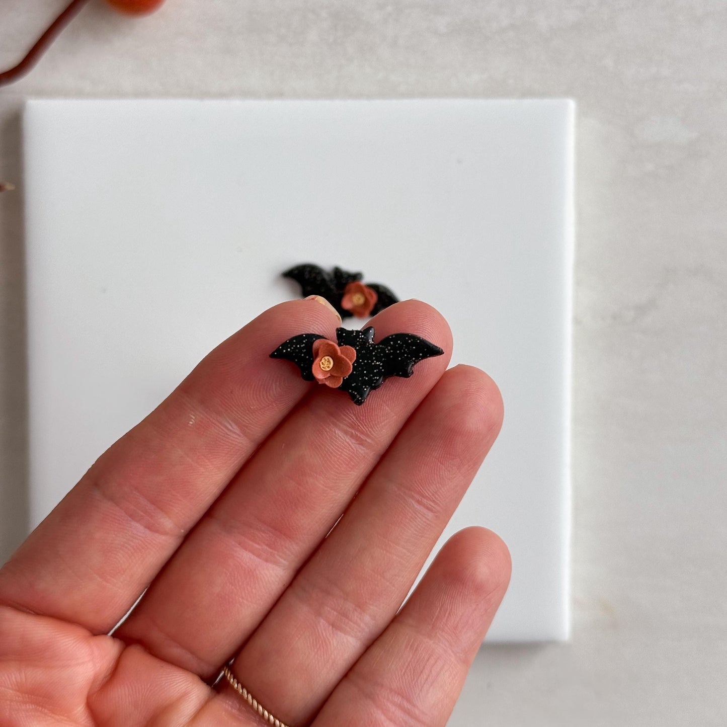 2025 Bat Shape No. 3 | Bat Shape Dracula Spooky Halloween Fall Embossed Polymer Clay Tools for Autumn Earrings & Crafts