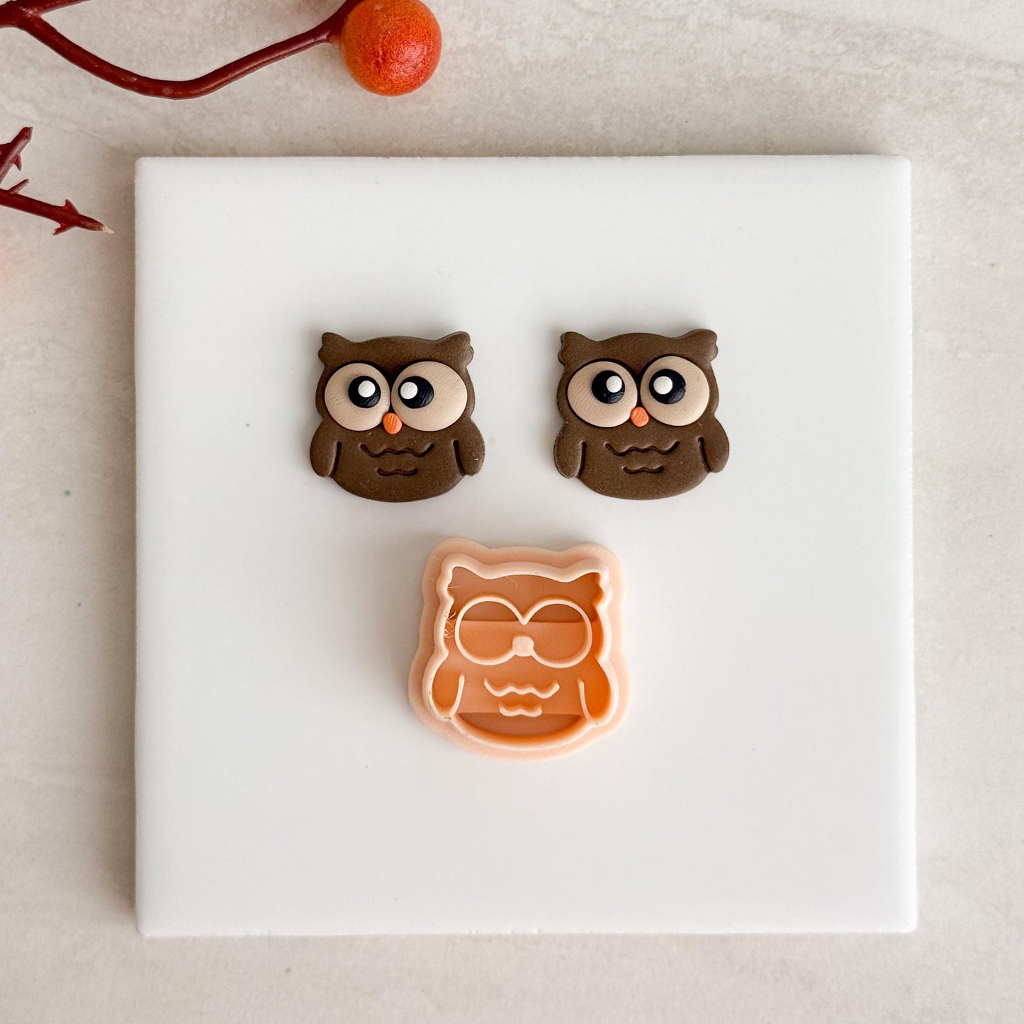 2025 Cute Owl Clay Cutter | Forest Animal Polymer Clay Cutter for Fall Earrings and Woodland Crafts
