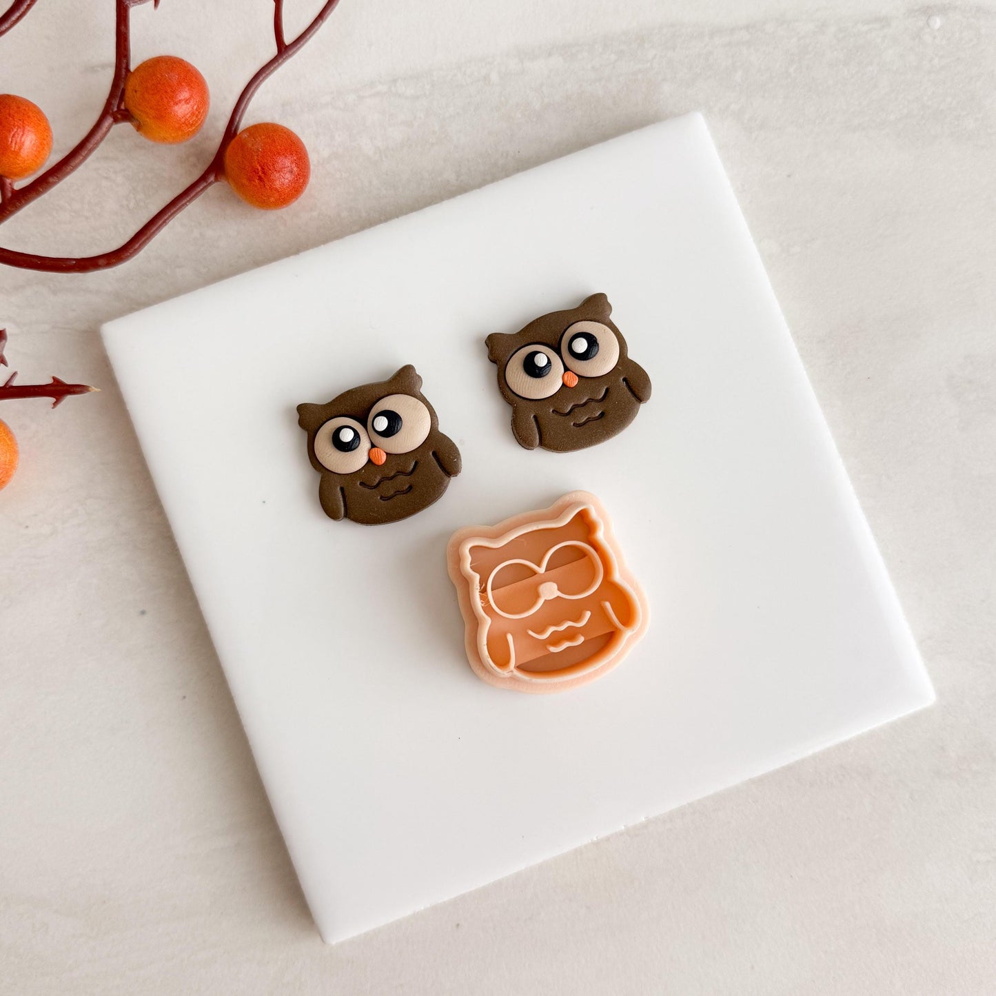 2025 Cute Owl Clay Cutter | Forest Animal Polymer Clay Cutter for Fall Earrings and Woodland Crafts