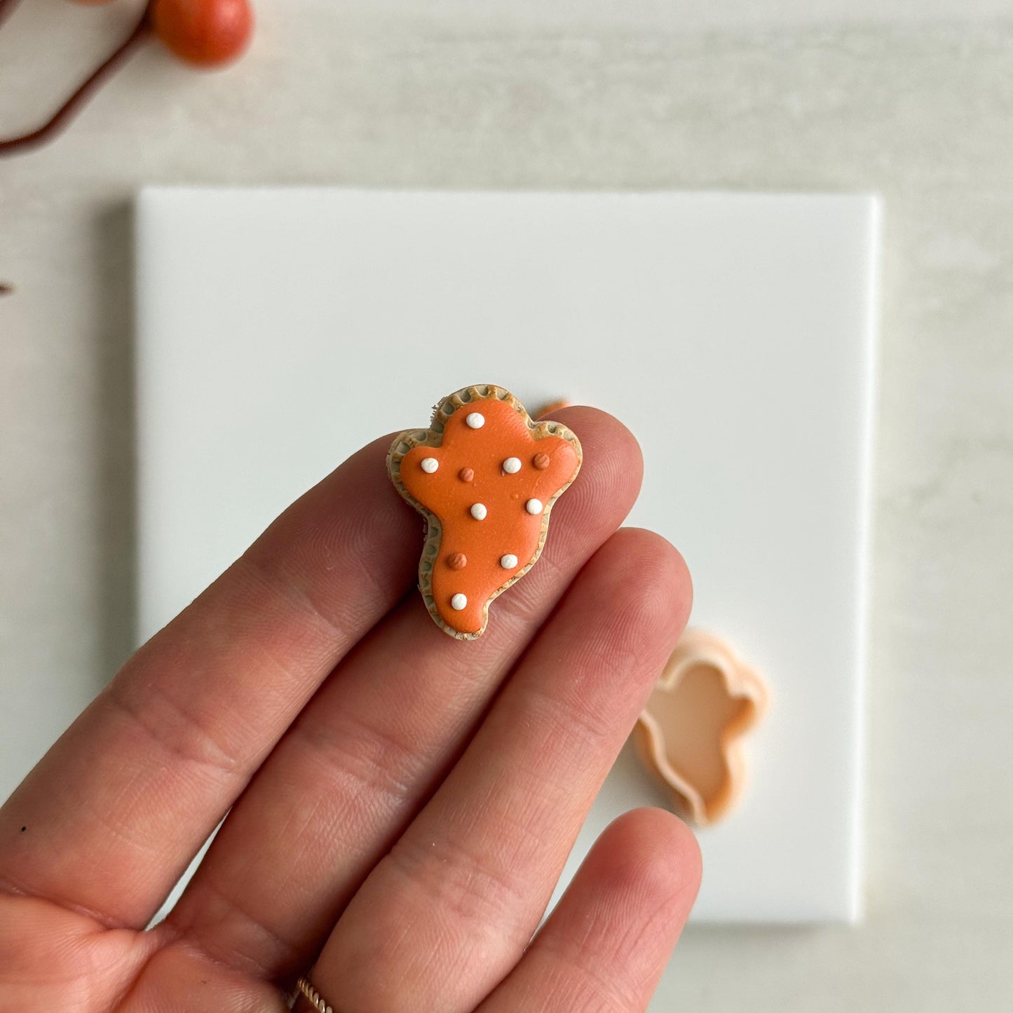 2025 Ghost Pop Tart Clay Cutter | Cute Halloween Ghost Polymer Clay Cutter Poptart Dessert Fall Earrings