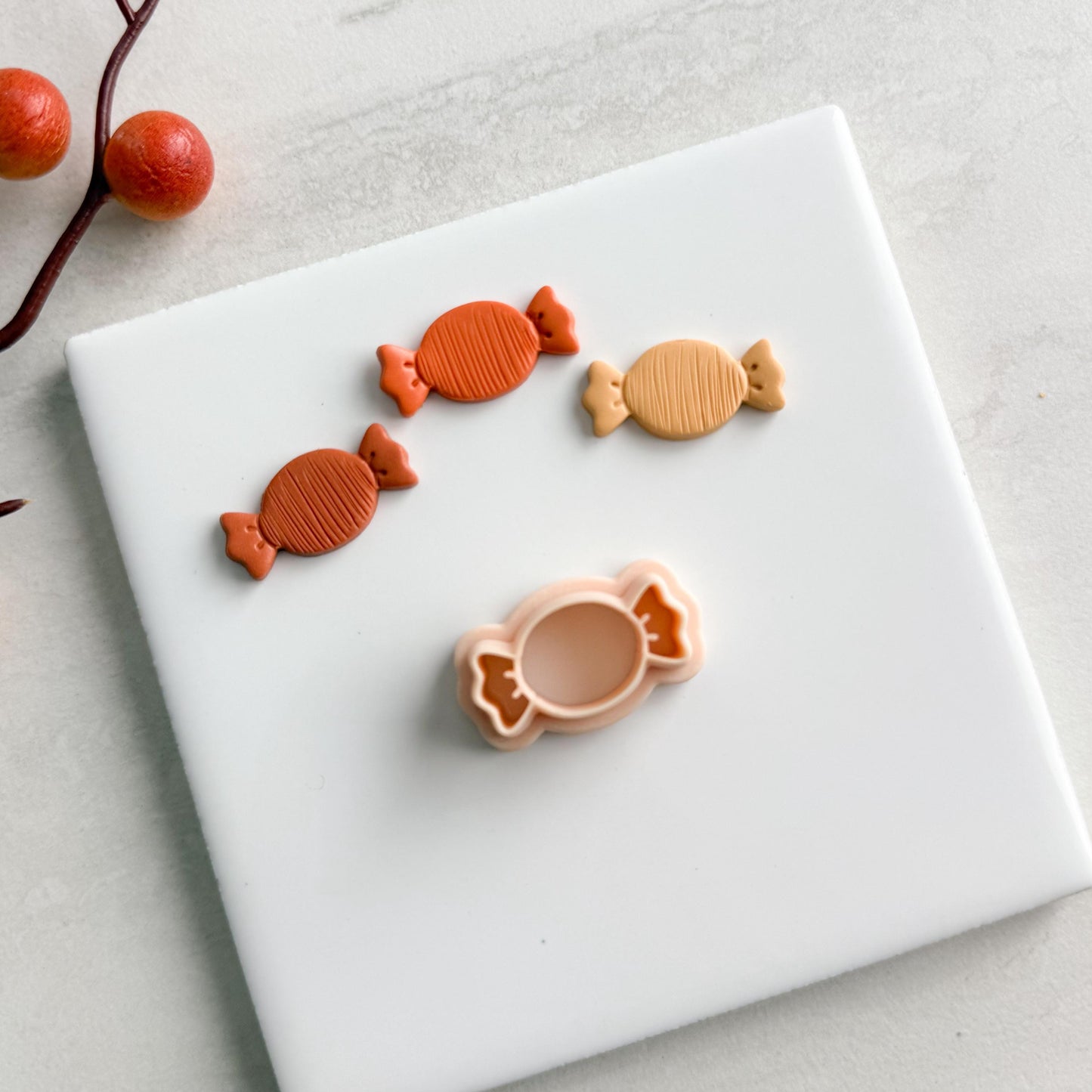 2025 Halloween Candy Clay Cutter | Polymer Clay Cutter for Spooky Fall Earrings and Trick-or-Treat Crafts