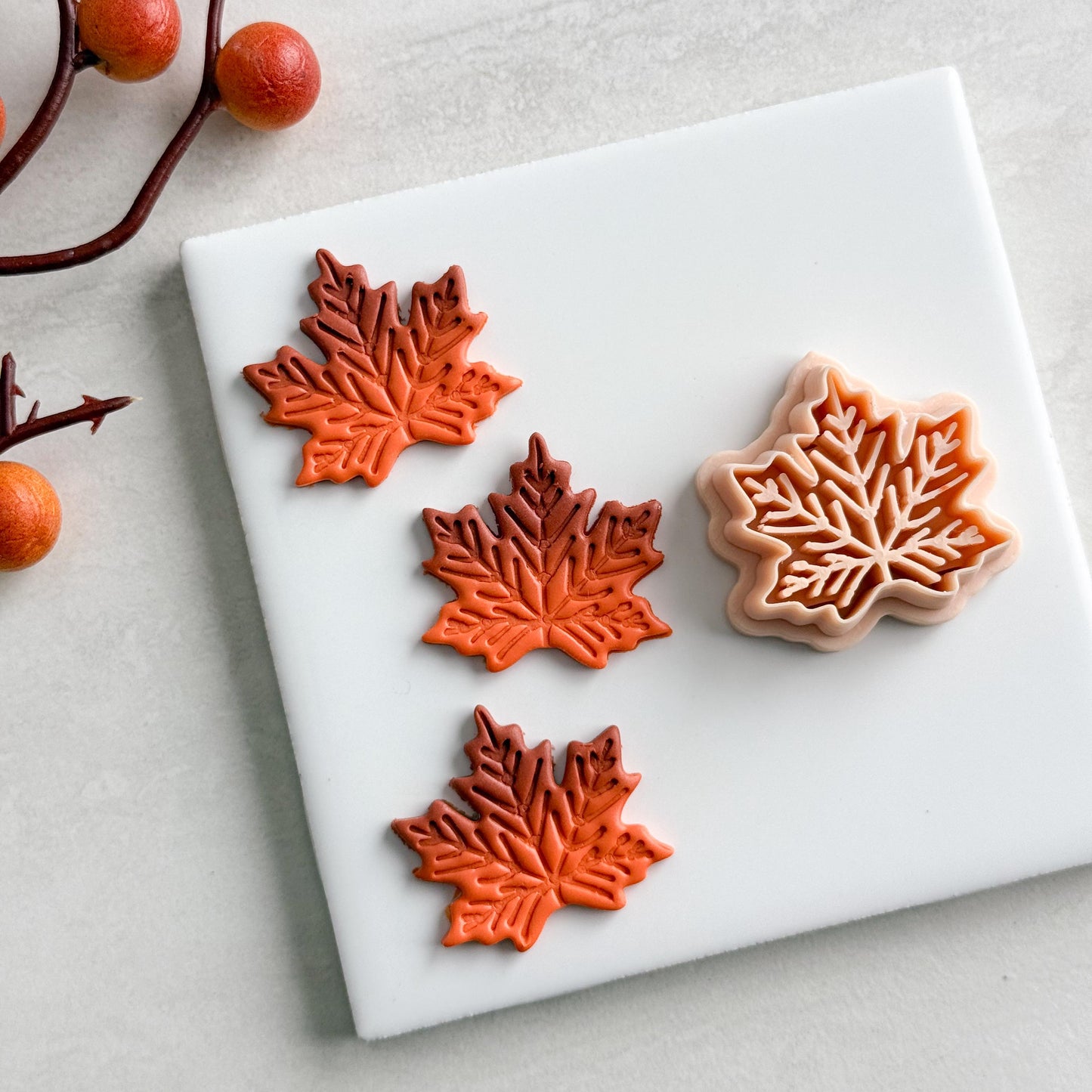 2025 Maple Leaf Clay Cutter No. 1 | Classic Fall Leaf Polymer Clay Cutter for Autumn Earrings and Cozy Crafts