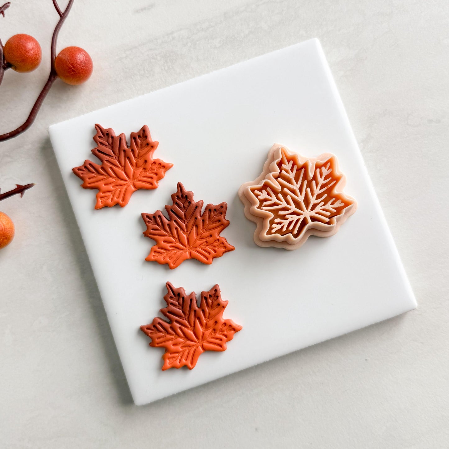 2025 Maple Leaf Clay Cutter No. 1 | Classic Fall Leaf Polymer Clay Cutter for Autumn Earrings and Cozy Crafts