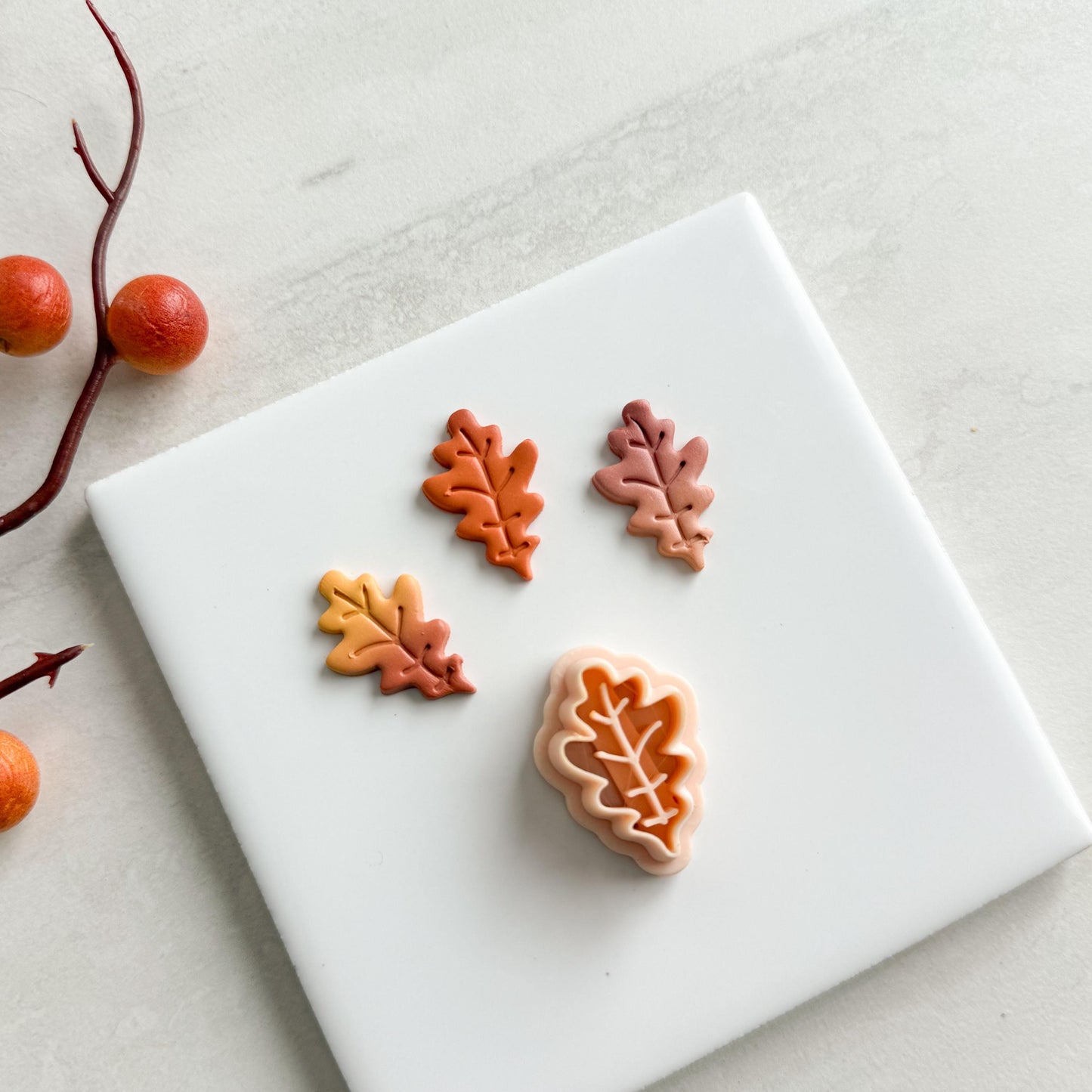 2025 Oak Leaf Clay Cutter | Fall Leaf Polymer Clay Cutter for Autumn Earrings and Cozy Nature Crafts