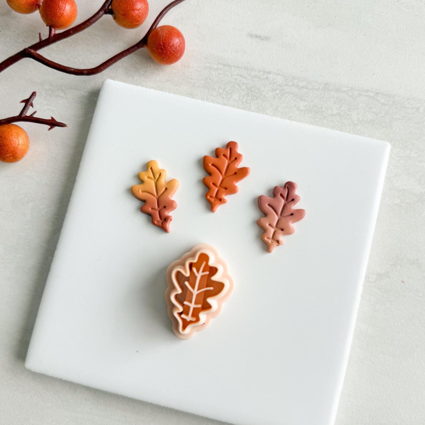 2025 Oak Leaf Clay Cutter | Fall Leaf Polymer Clay Cutter for Autumn Earrings and Cozy Nature Crafts