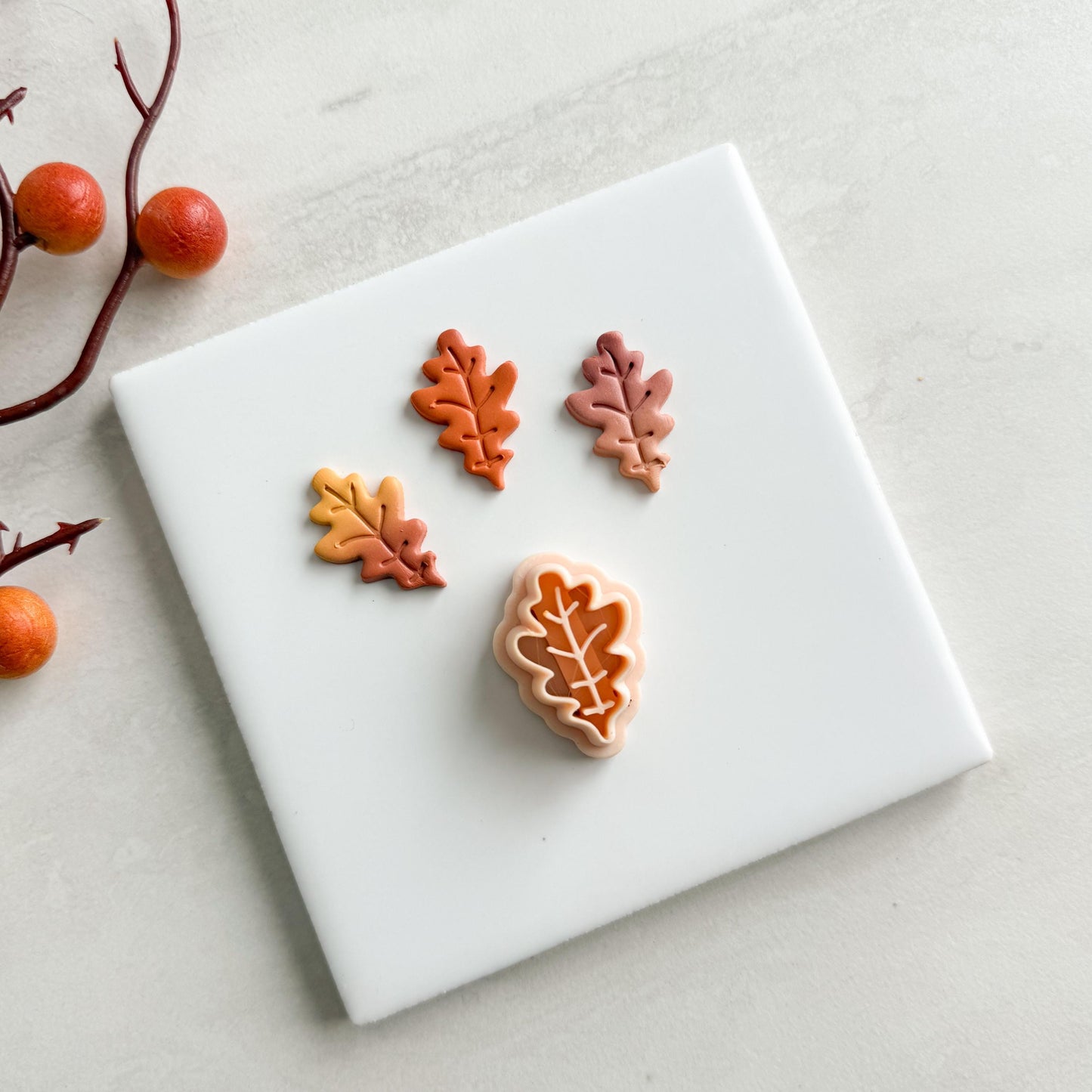 2025 Oak Leaf Clay Cutter | Fall Leaf Polymer Clay Cutter for Autumn Earrings and Cozy Nature Crafts