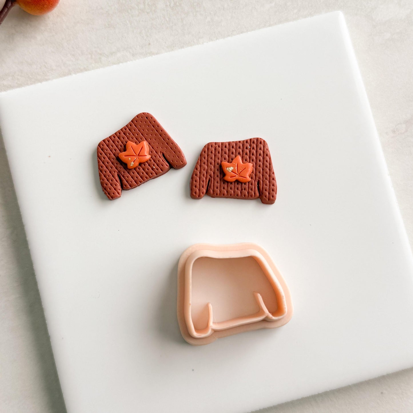 2025 Off The Shoulder Cozy Sweater Clay Cutter | Off the Shoulder Polymer Clay Cutter for Fall Earrings and Autumn Wardrobe Crafts