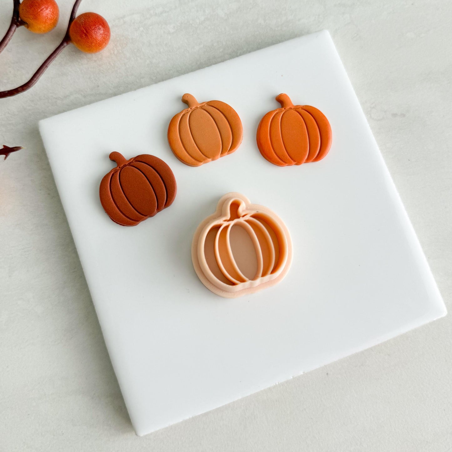 2025 Pumpkin Clay Cutter No. 2 | Rounded Pumpkin Polymer Clay Cutter for Fall Earrings and Cozy Autumn Crafts