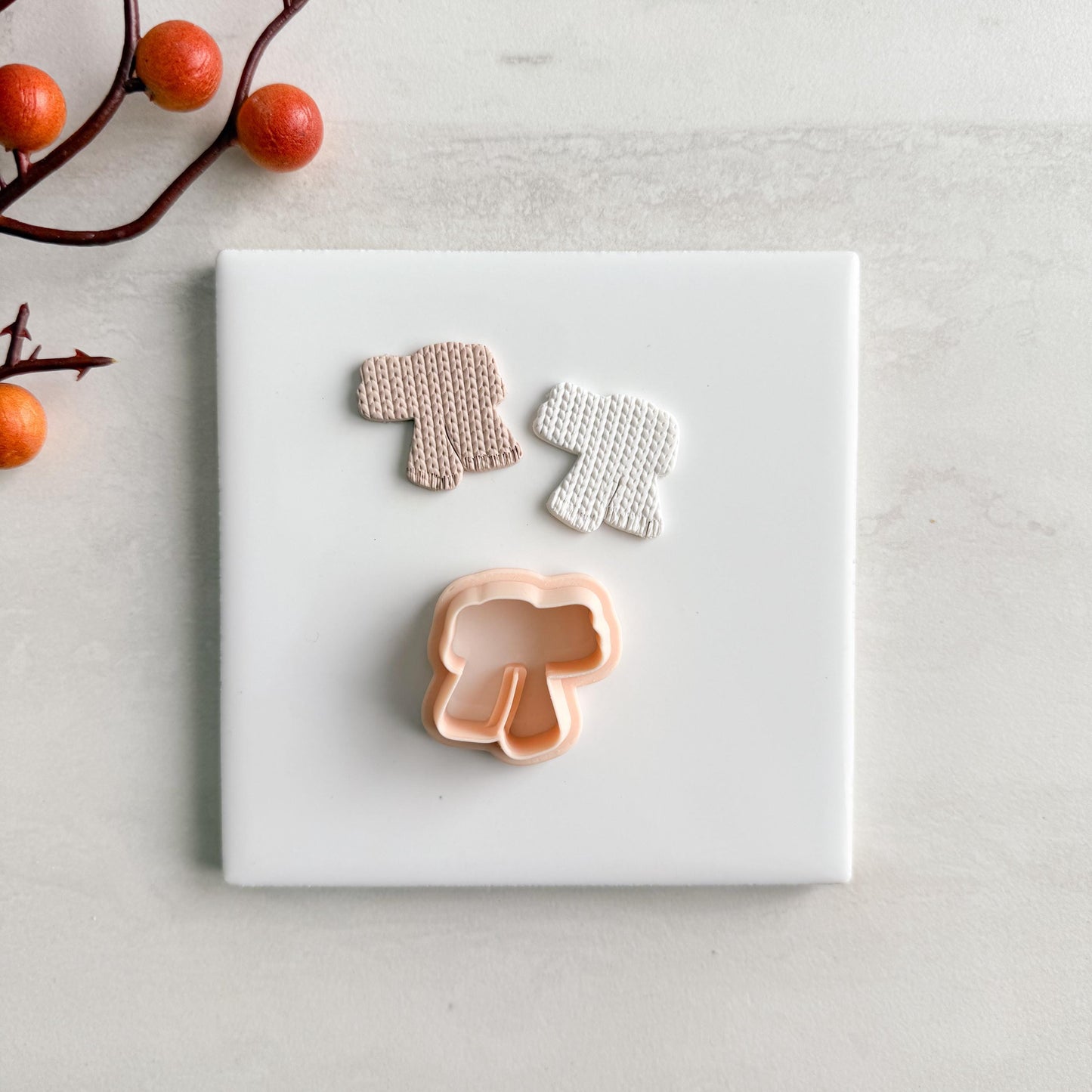 2025 Scarf Clay Cutter | Cozy Fall Polymer Clay Cutter for Autumn Earrings and Warm Seasonal Crafts