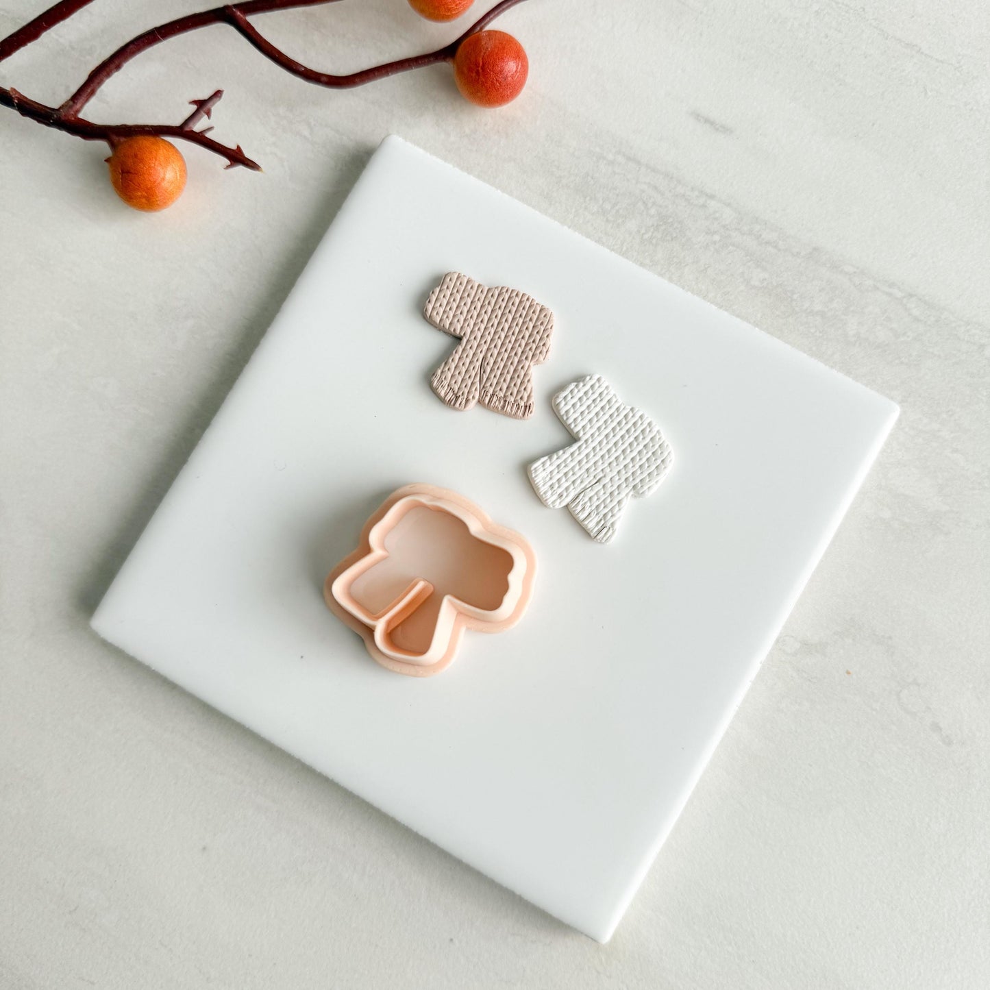 2025 Scarf Clay Cutter | Cozy Fall Polymer Clay Cutter for Autumn Earrings and Warm Seasonal Crafts