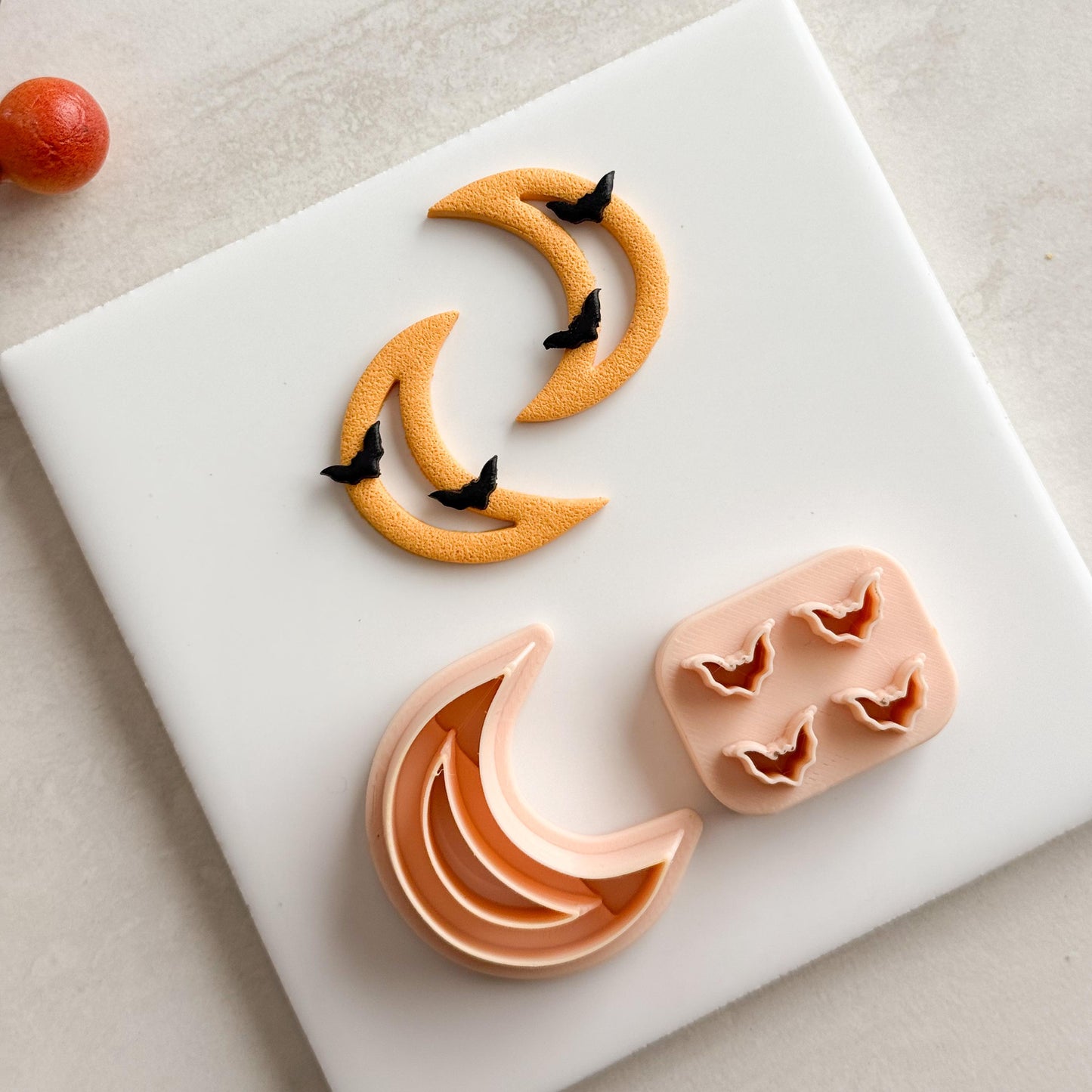 Crescent Moon Cutout Clay Cutter | Boho Moon Cutout Halloween Fall Polymer Clay Cutter for Earrings